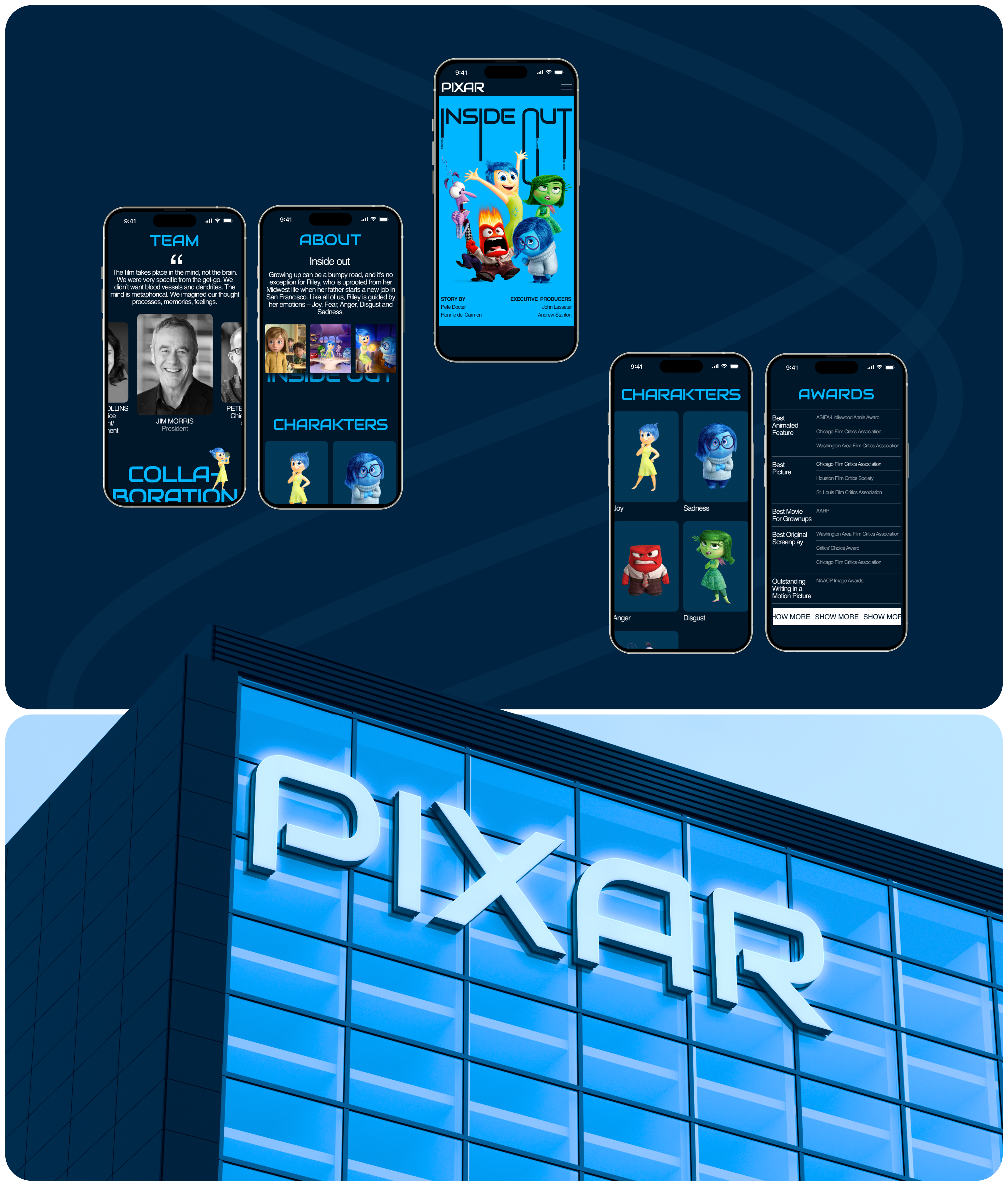 PIXAR ANIMATION STUDIOS | CORPORATE SITE — Изображение №7 — Интерфейсы на Dprofile
