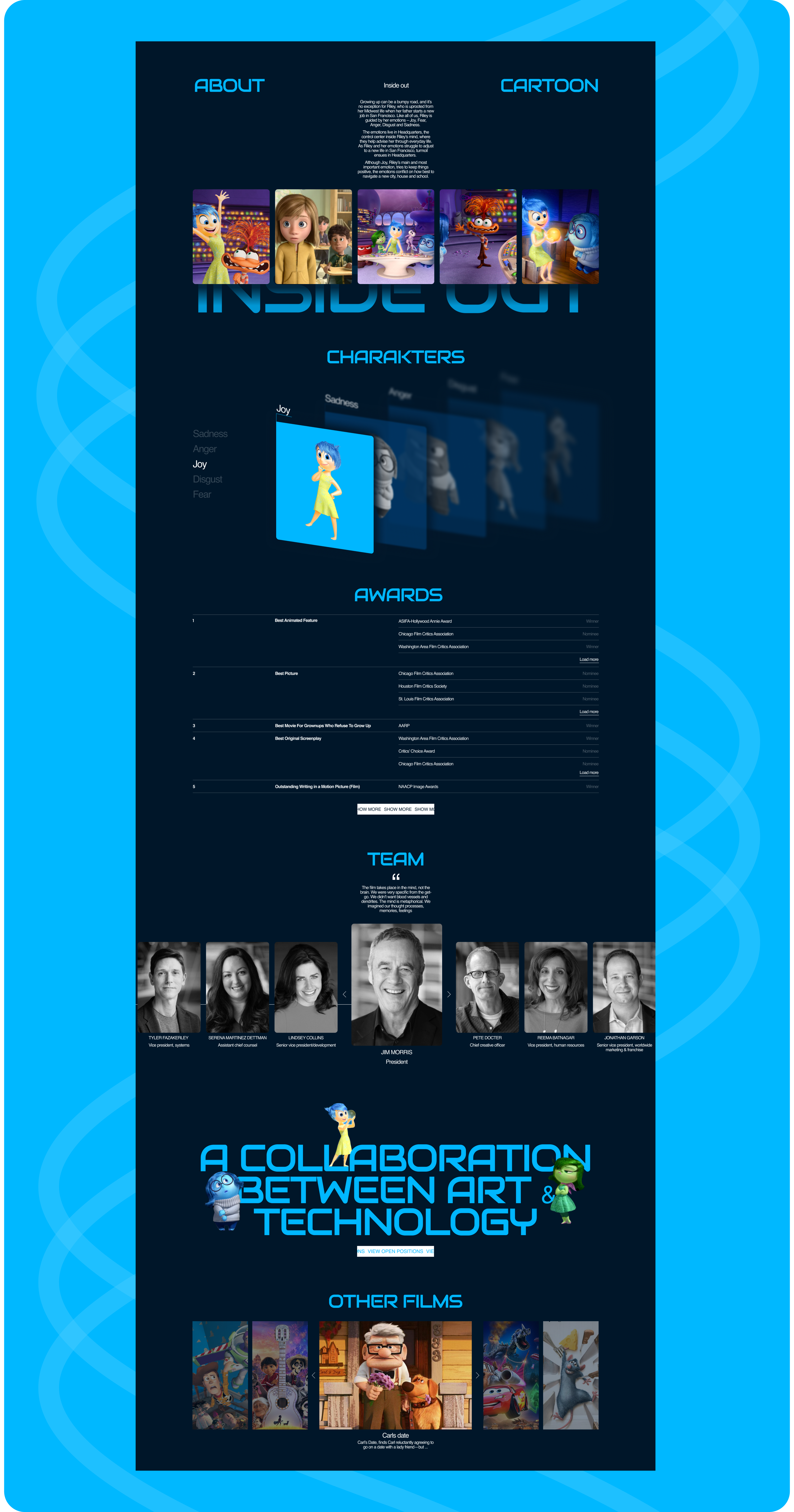 PIXAR ANIMATION STUDIOS | CORPORATE SITE — Изображение №6 — Интерфейсы на Dprofile