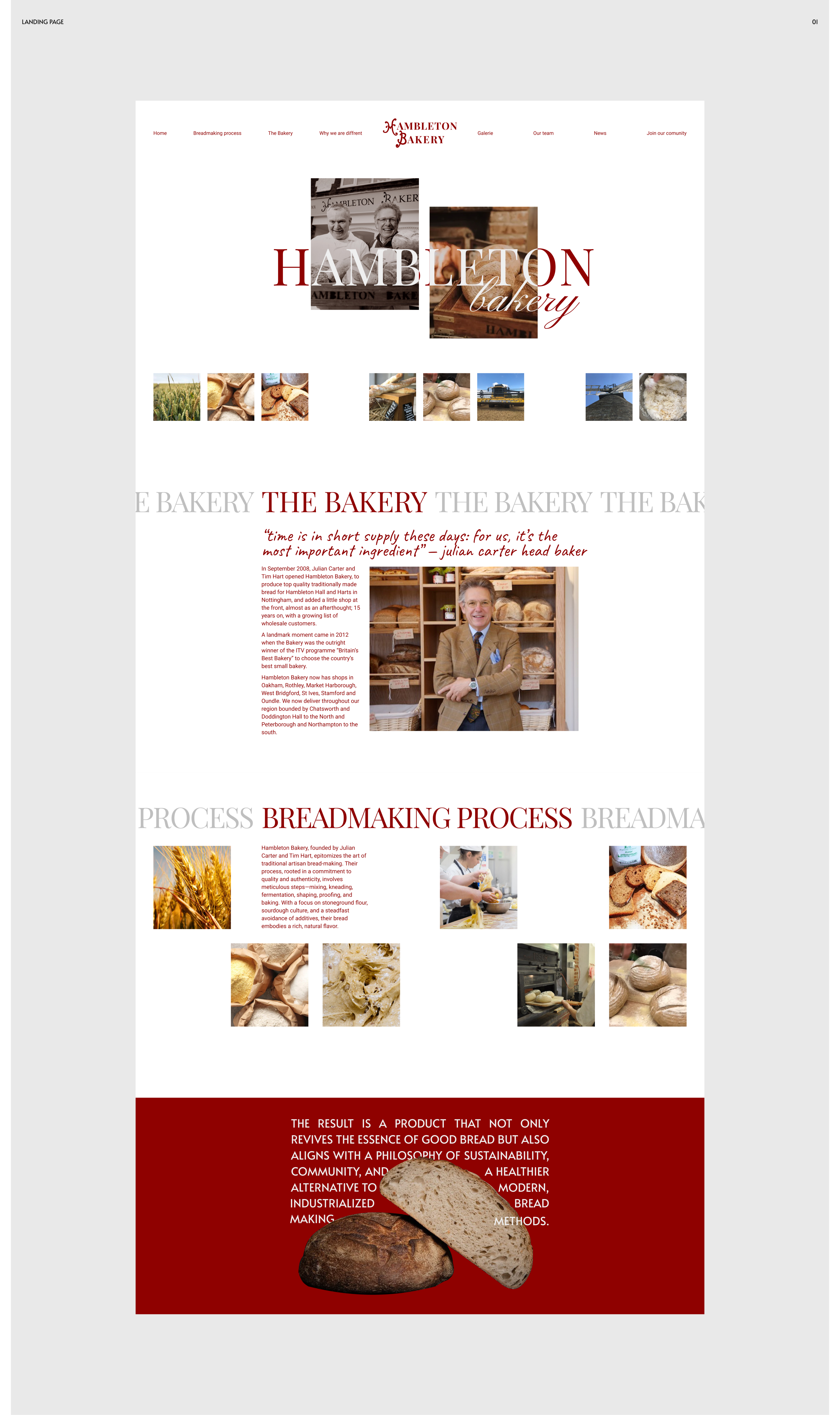 HAMBLENTON BAKERY | LANDING PAGE — Изображение №3 — Интерфейсы на Dprofile