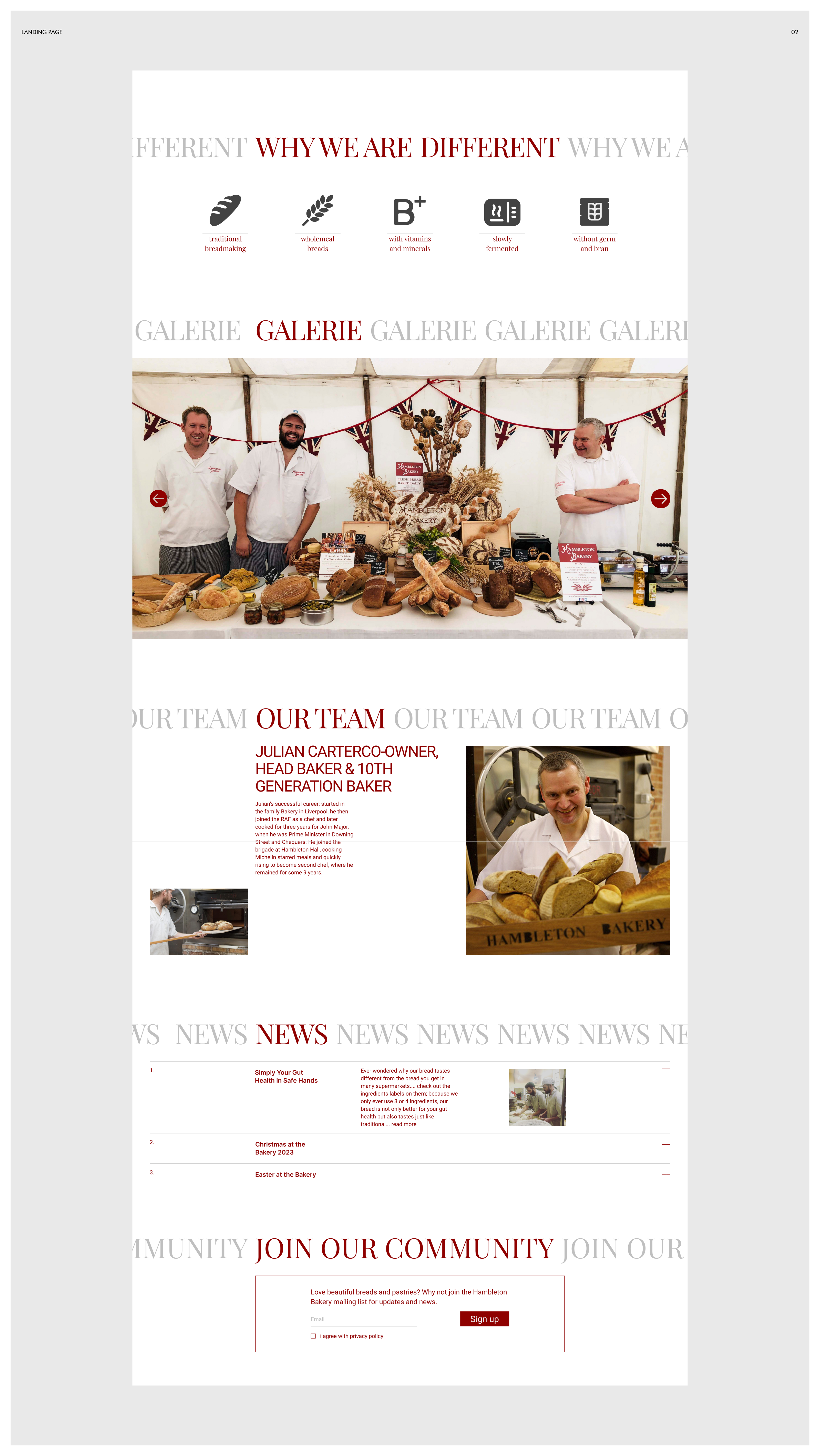 HAMBLENTON BAKERY | LANDING PAGE — Изображение №6 — Интерфейсы на Dprofile