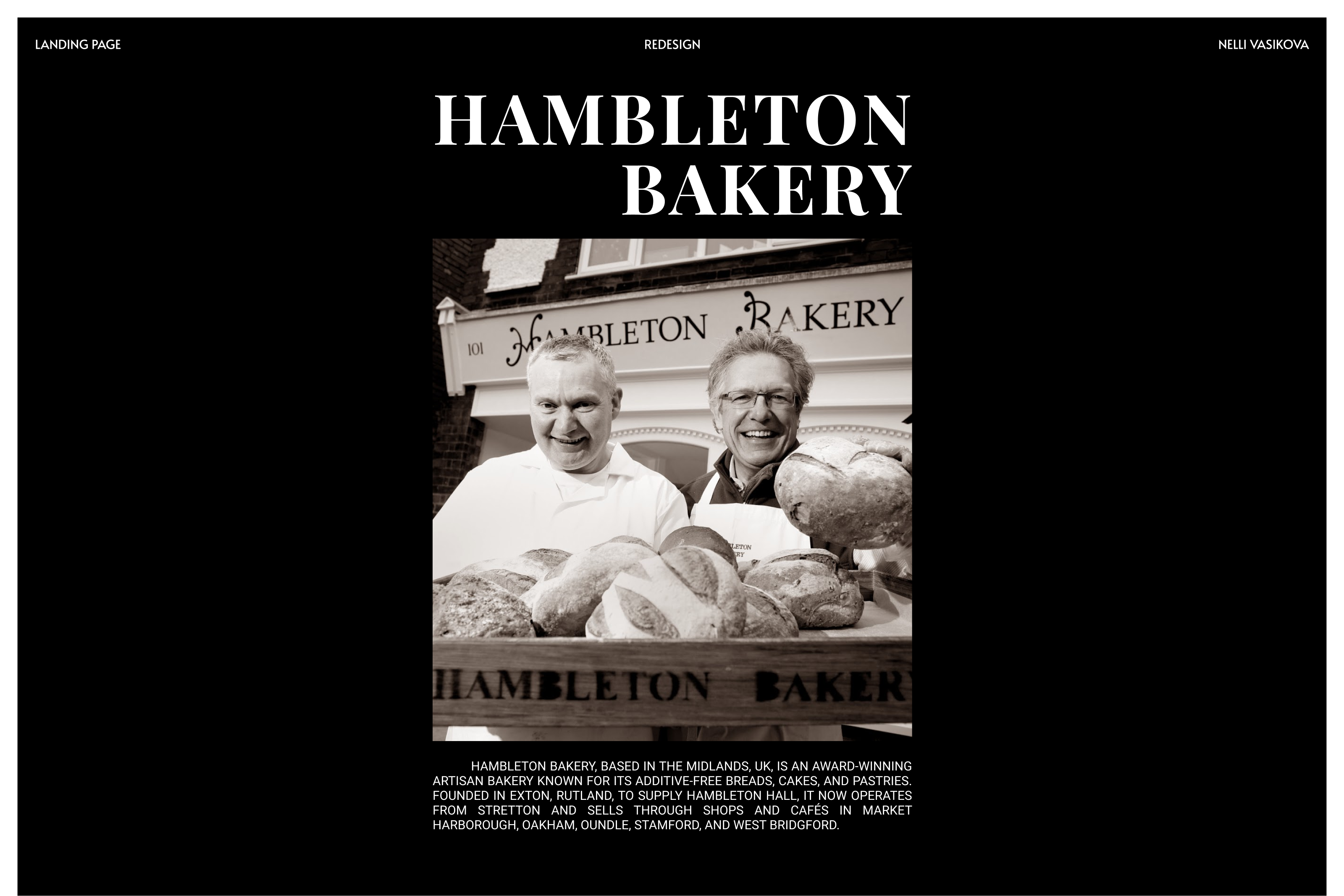 HAMBLENTON BAKERY | LANDING PAGE — Изображение №1 — Интерфейсы на Dprofile