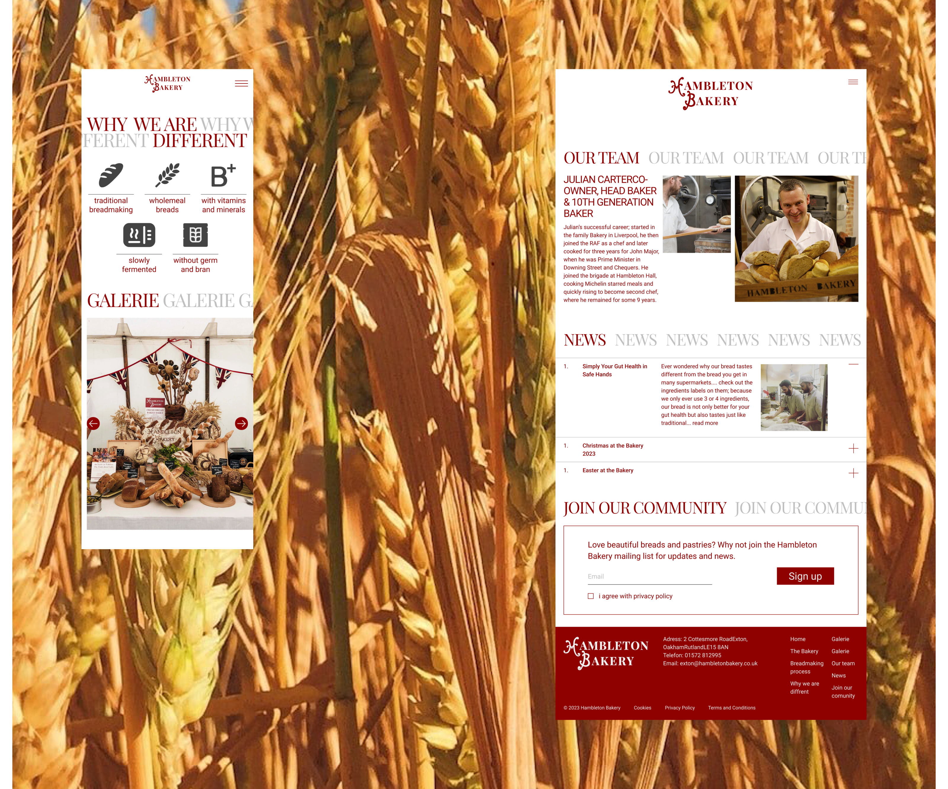 HAMBLENTON BAKERY | LANDING PAGE — Изображение №7 — Интерфейсы на Dprofile