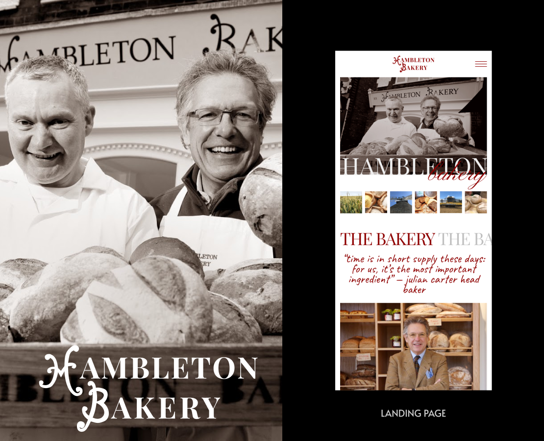 HAMBLENTON BAKERY | LANDING PAGE — Интерфейсы на Dprofile