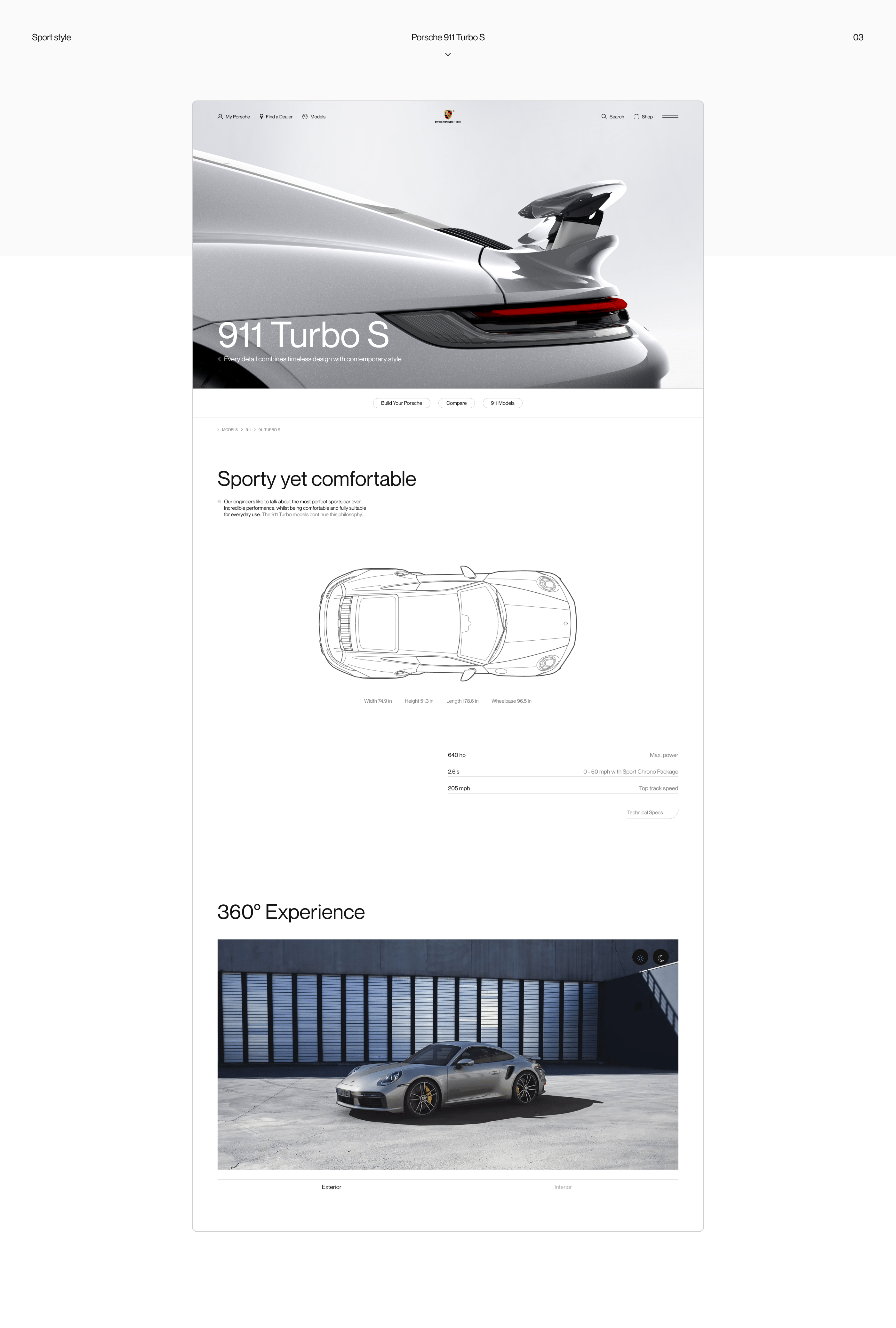 Porsche Website — UX/UI Concept — Изображение №6 — Интерфейсы на Dprofile