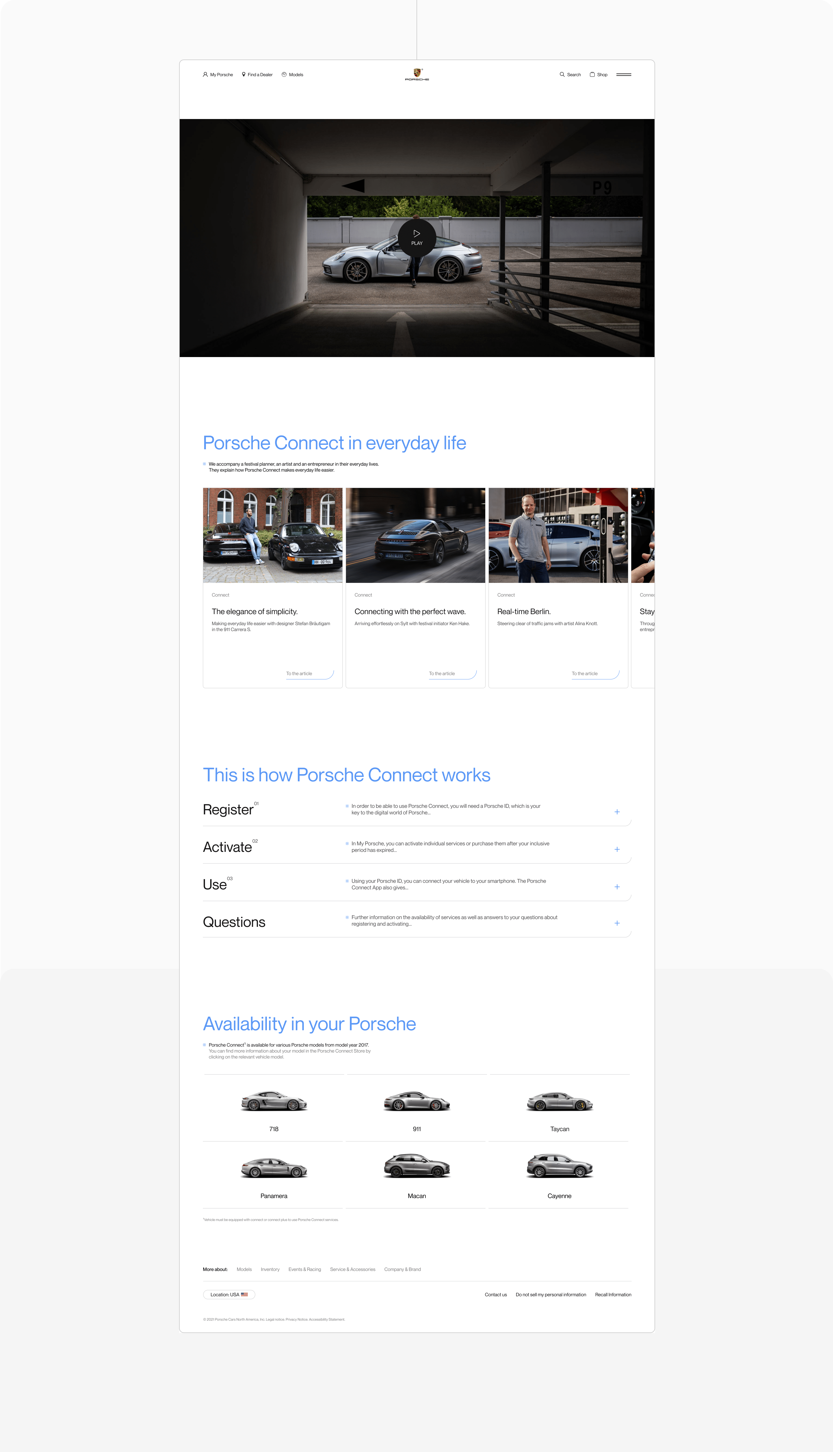 Porsche Website — UX/UI Concept — Изображение №31 — Интерфейсы на Dprofile
