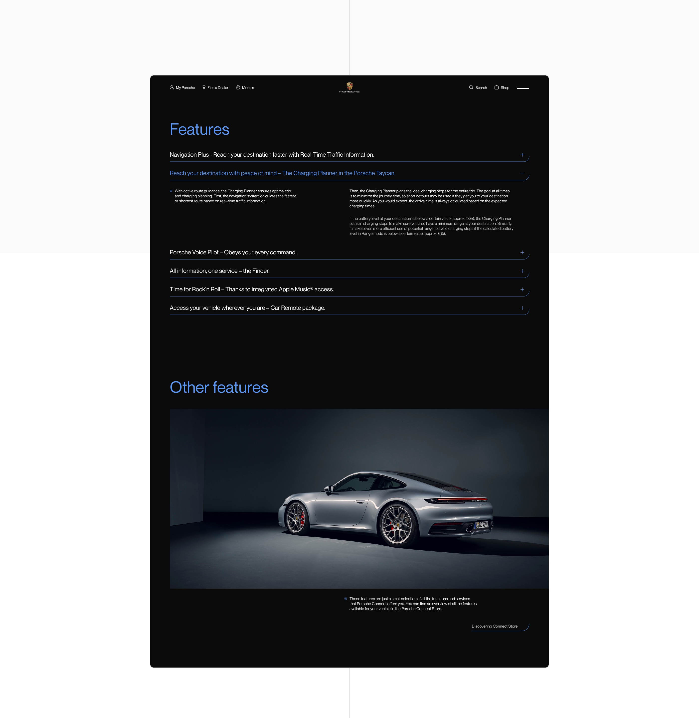 Porsche Website — UX/UI Concept — Изображение №30 — Интерфейсы на Dprofile