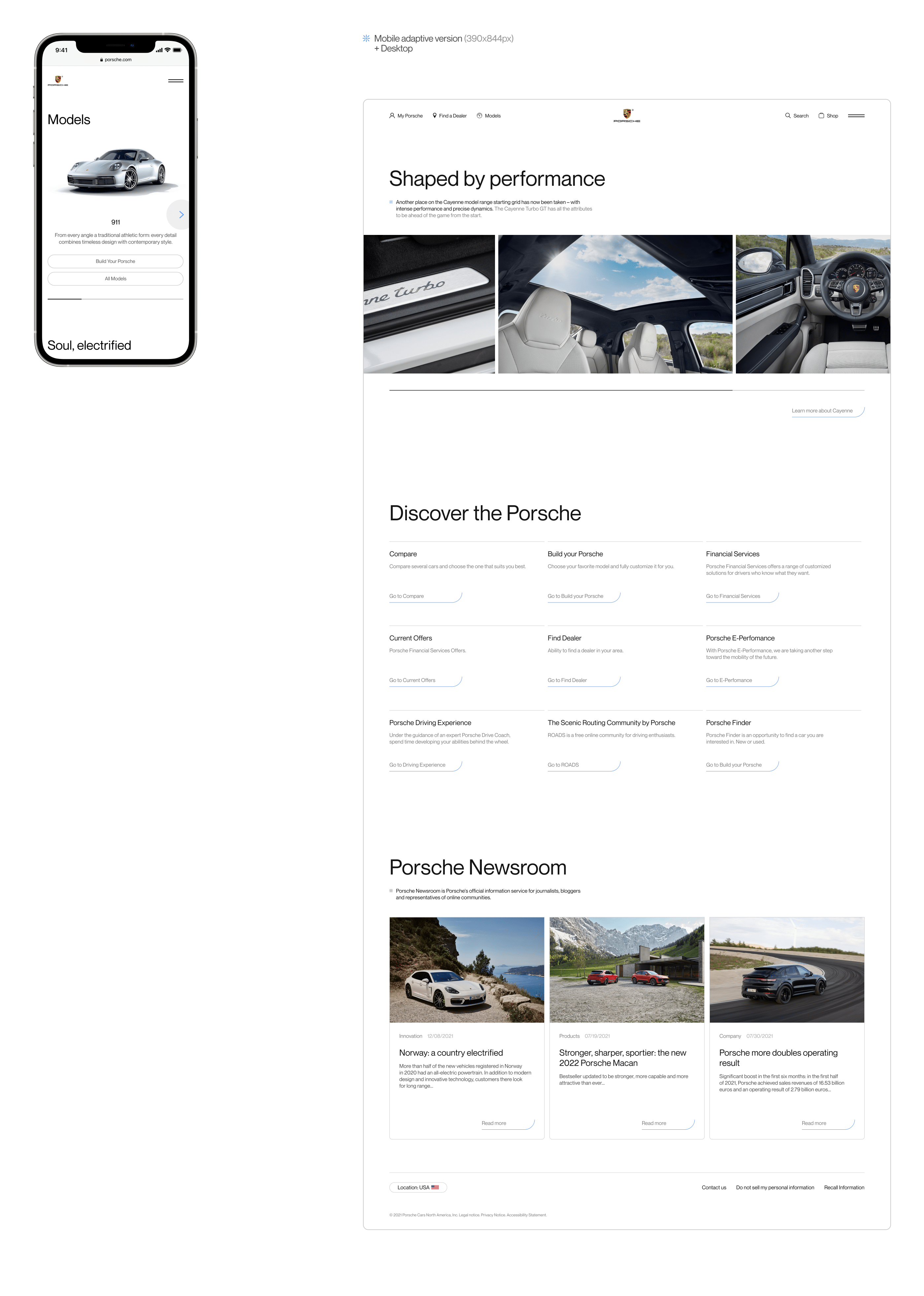 Porsche Website — UX/UI Concept — Изображение №4 — Интерфейсы на Dprofile