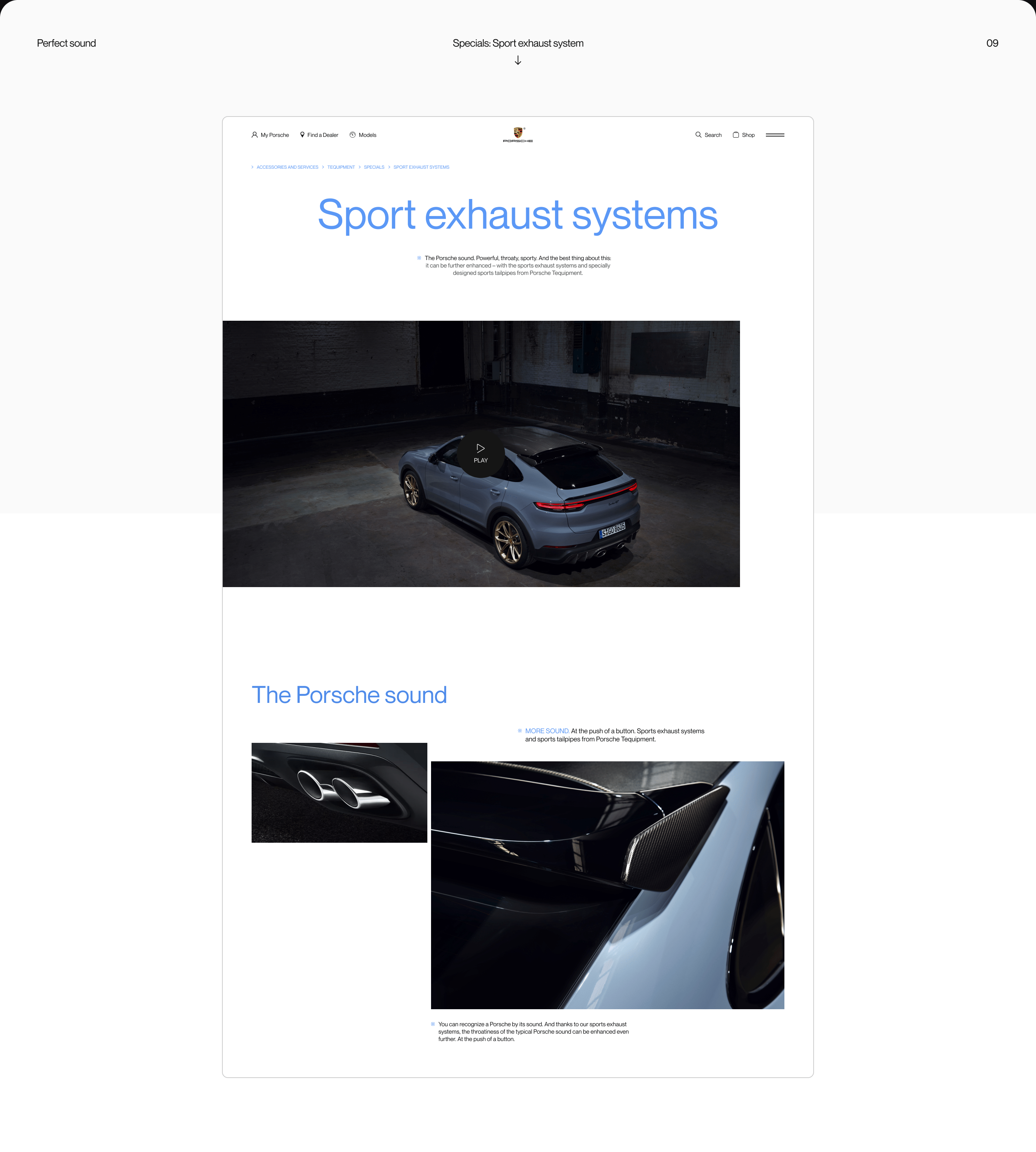 Porsche Website — UX/UI Concept — Изображение №25 — Интерфейсы на Dprofile