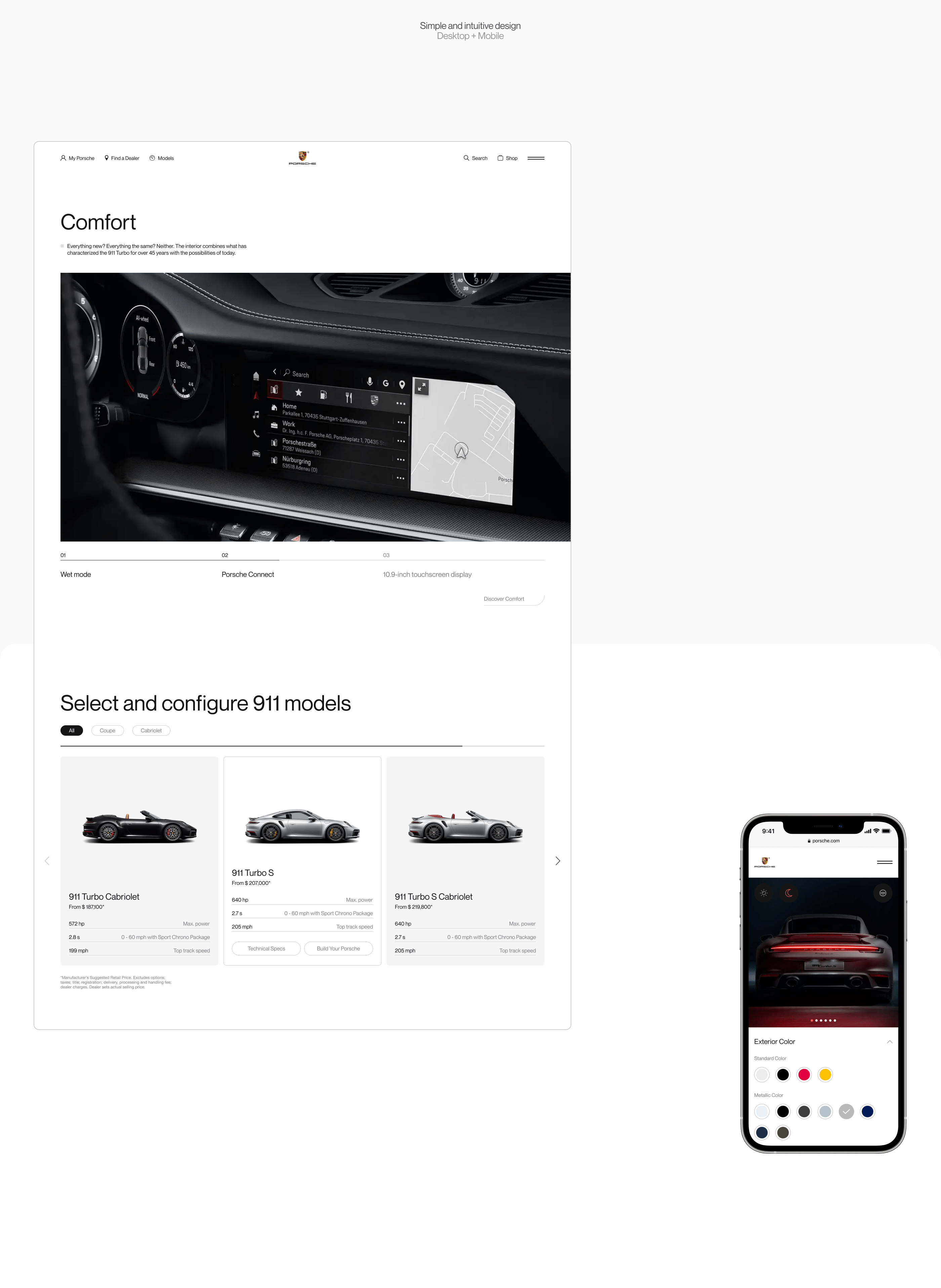 Porsche Website — UX/UI Concept — Изображение №8 — Интерфейсы на Dprofile