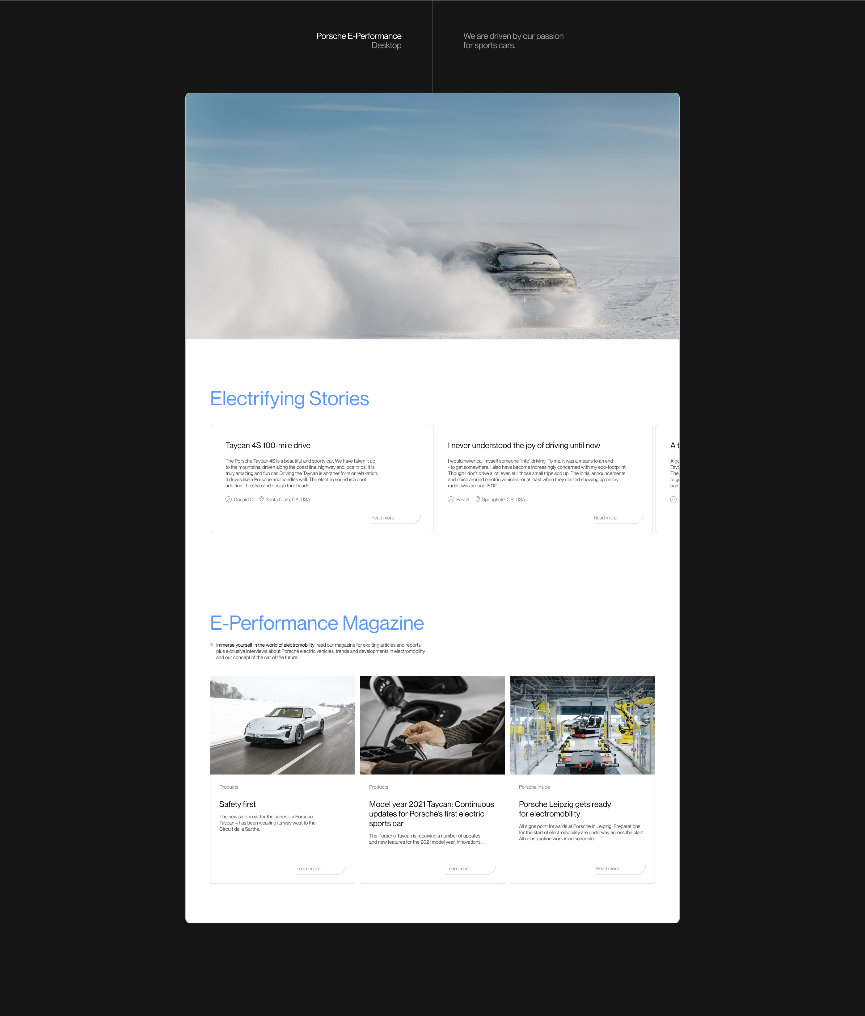 Porsche Website — UX/UI Concept — Изображение №23 — Интерфейсы на Dprofile