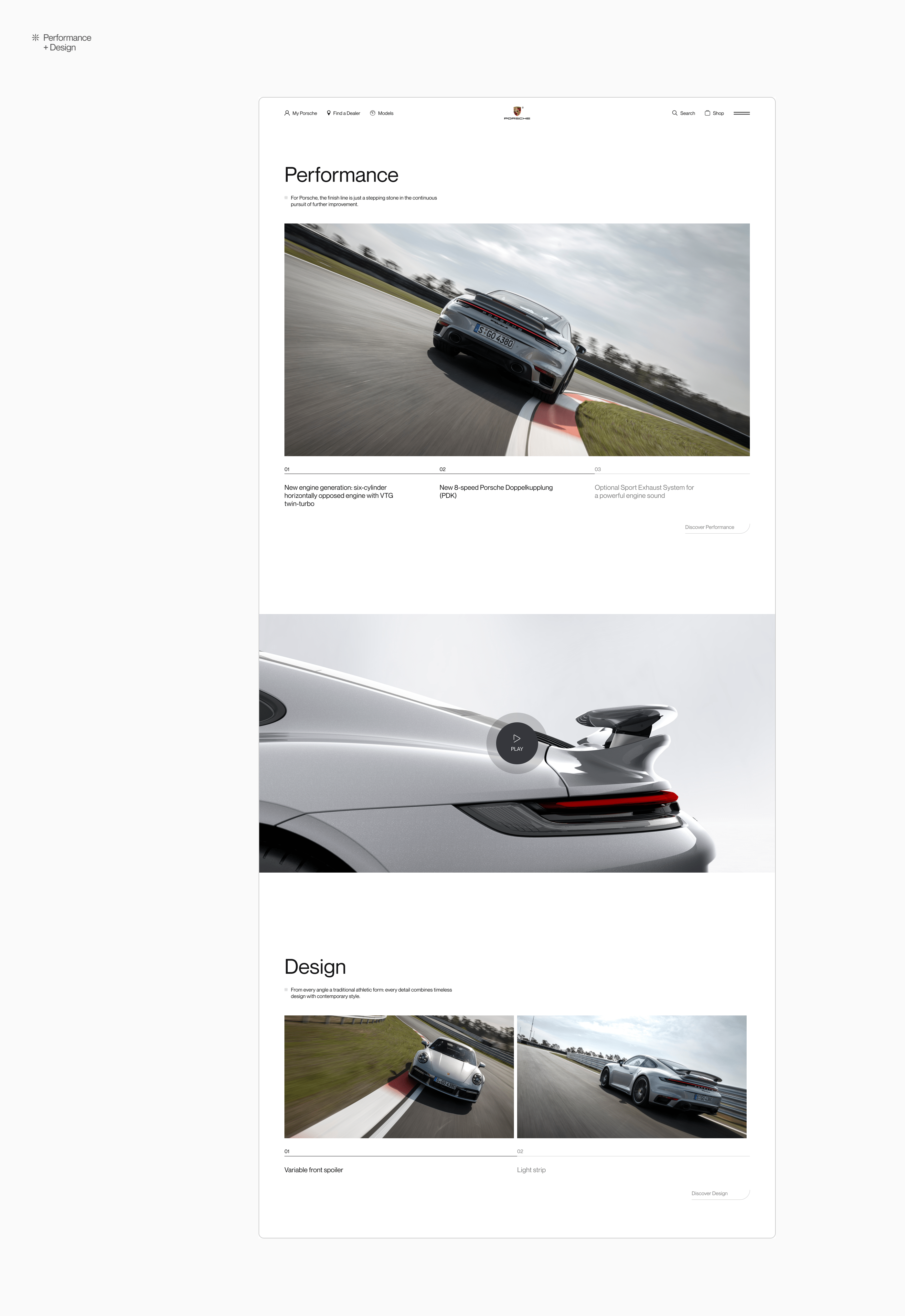 Porsche Website — UX/UI Concept — Изображение №7 — Интерфейсы на Dprofile