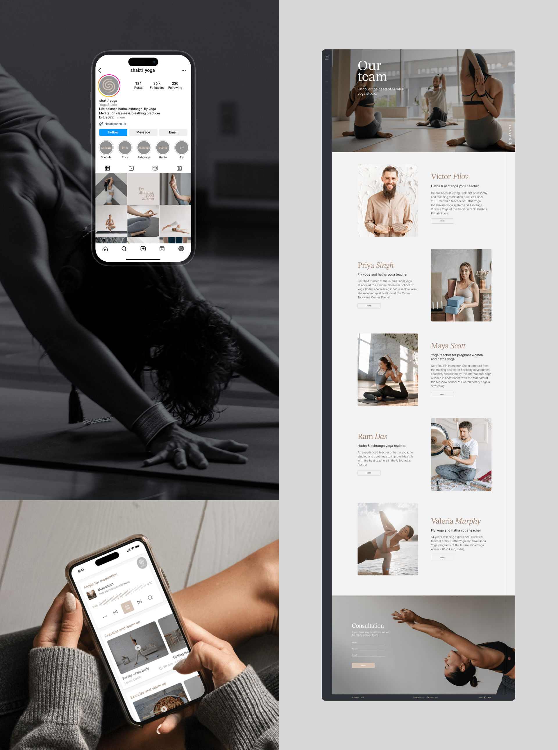 SHAKTI yoga studio — Изображение №14 — Интерфейсы на Dprofile