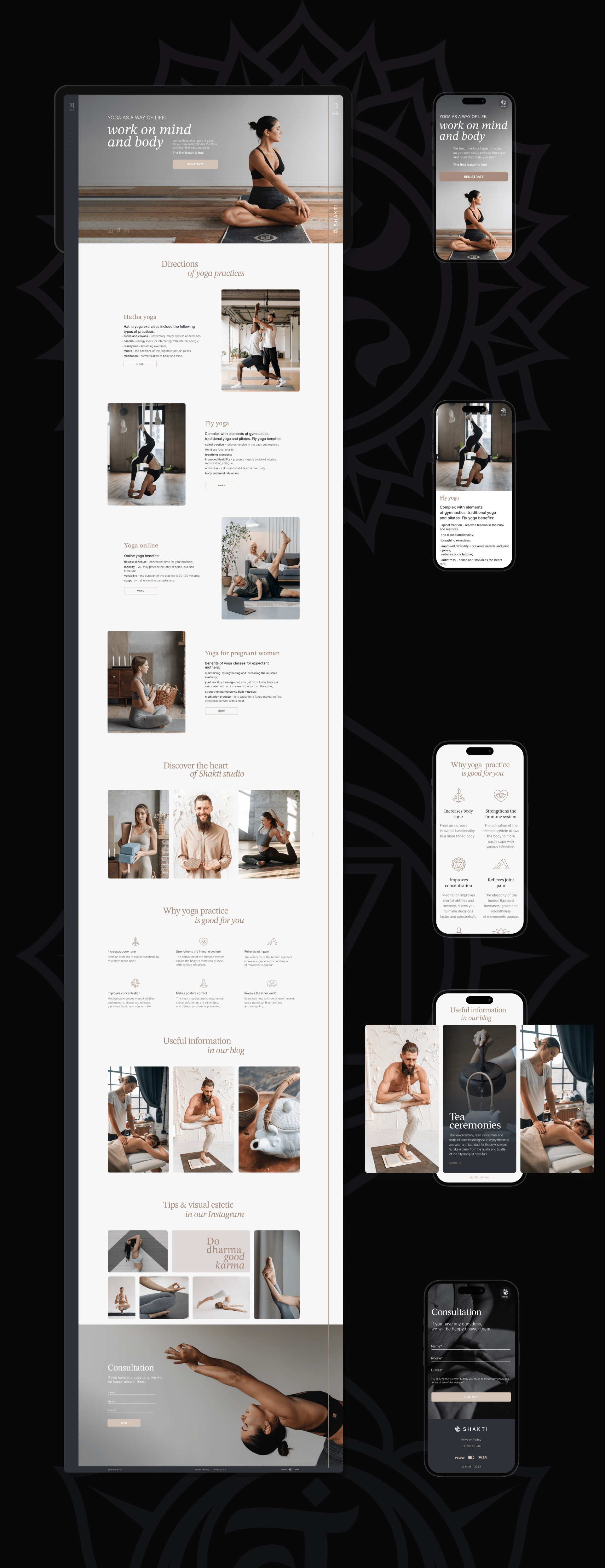 SHAKTI yoga studio — Изображение №11 — Интерфейсы на Dprofile