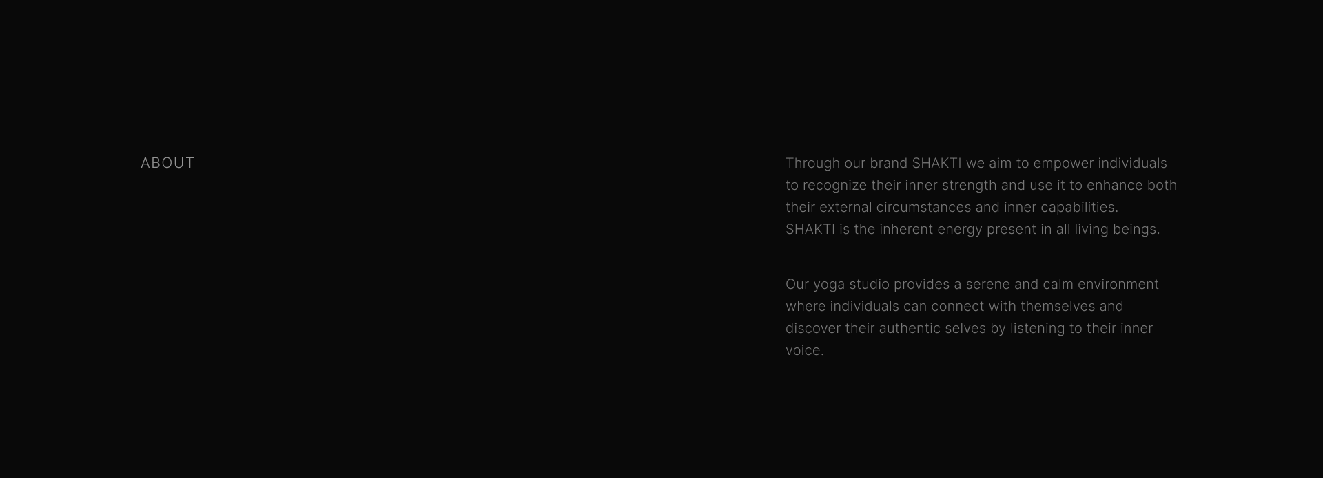 SHAKTI yoga studio — Изображение №2 — Интерфейсы на Dprofile