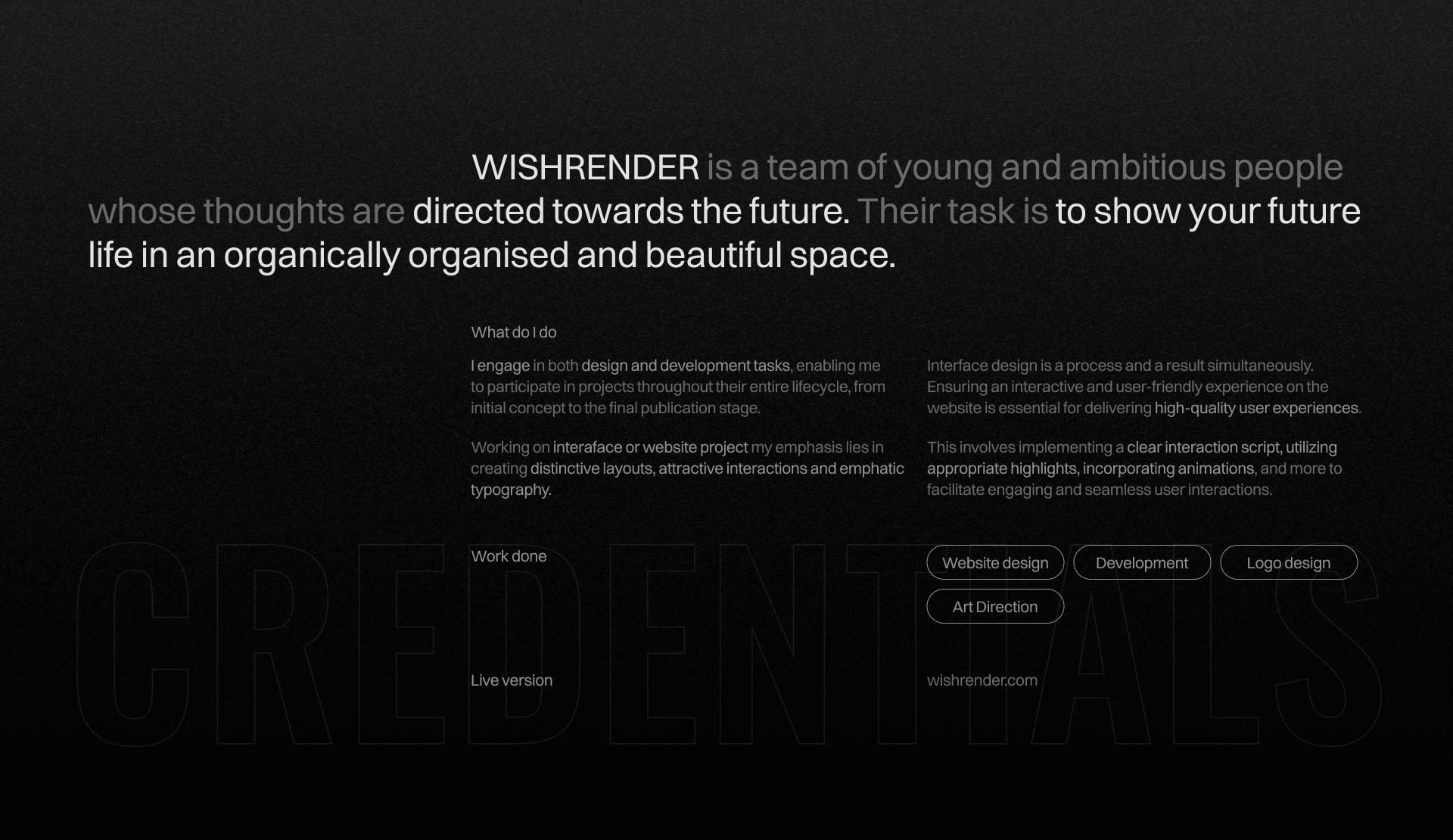 Wishrender — Изображение №2 — Интерфейсы на Dprofile