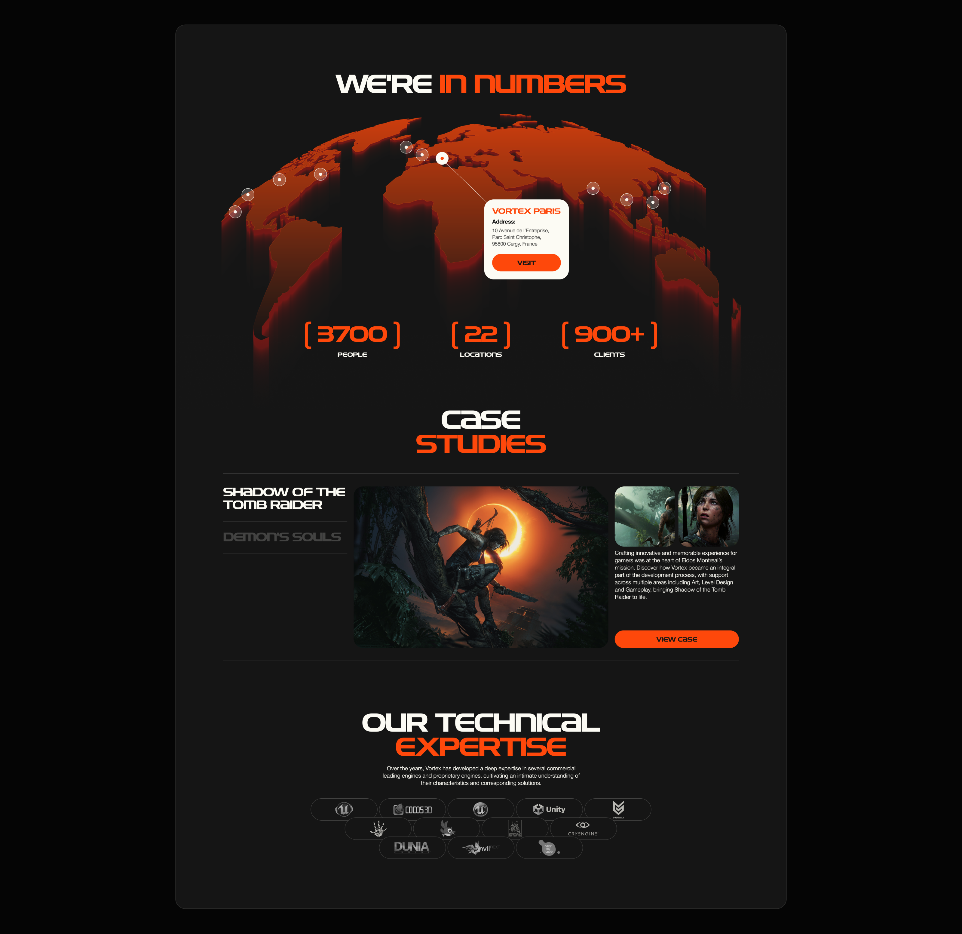 Vortex Games | Корпоративный сайт — Изображение №6 — Интерфейсы, Анимация на Dprofile