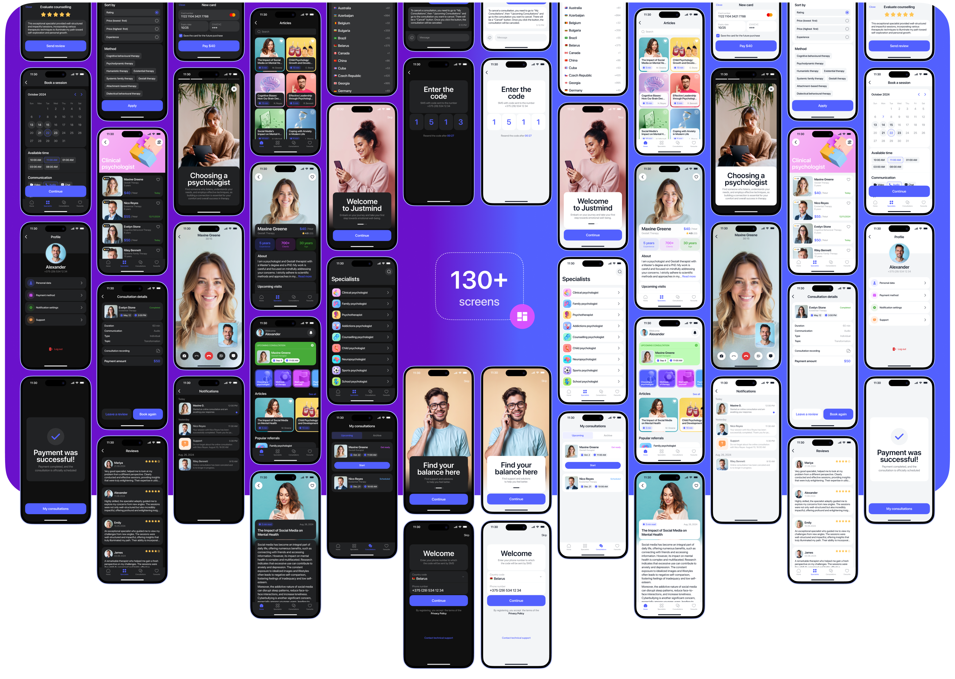 JustMind | Мобильное приложение для ментального здоровья — Изображение №24 — Интерфейсы, Анимация на Dprofile