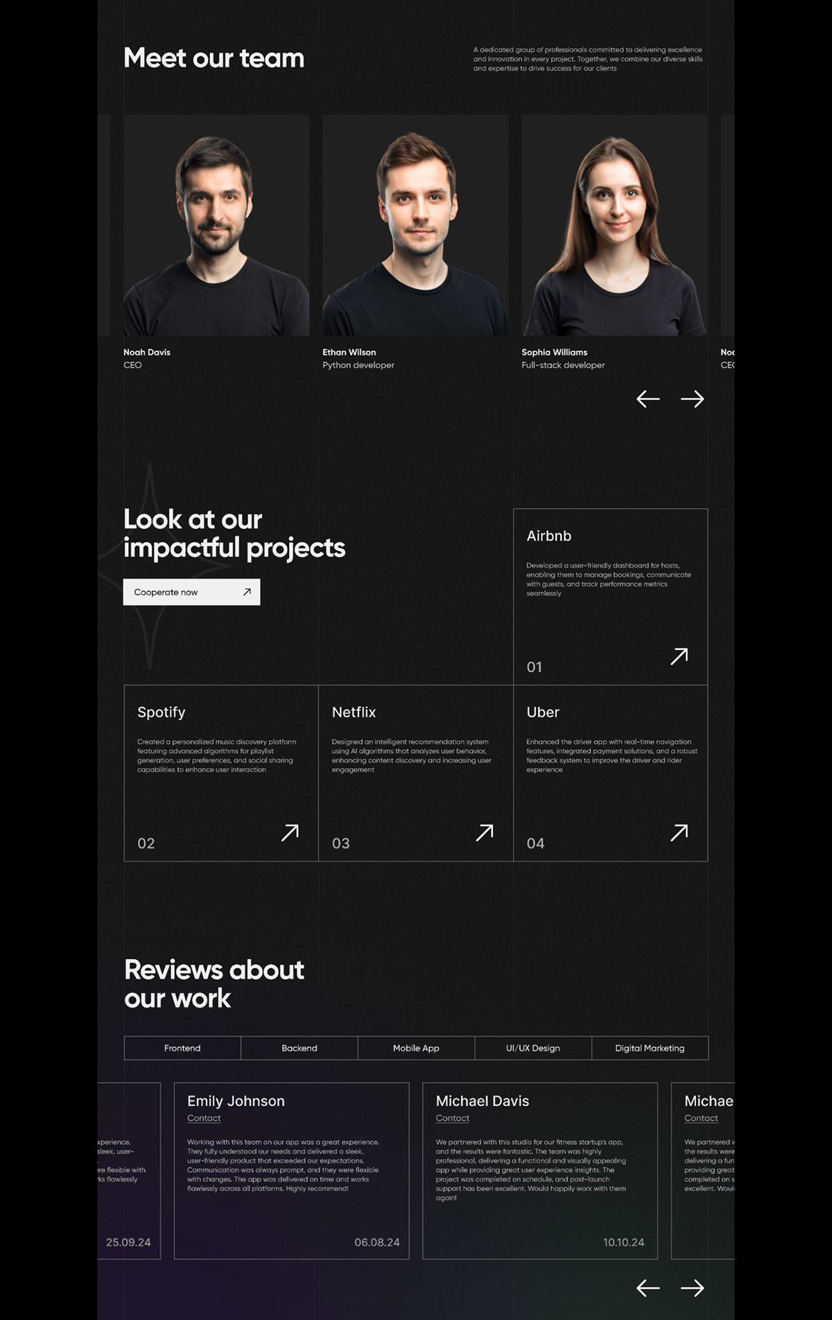 Сайт для диджитал-агентства | Landing page | UI/UX Design — Изображение №8 — Интерфейсы на Dprofile