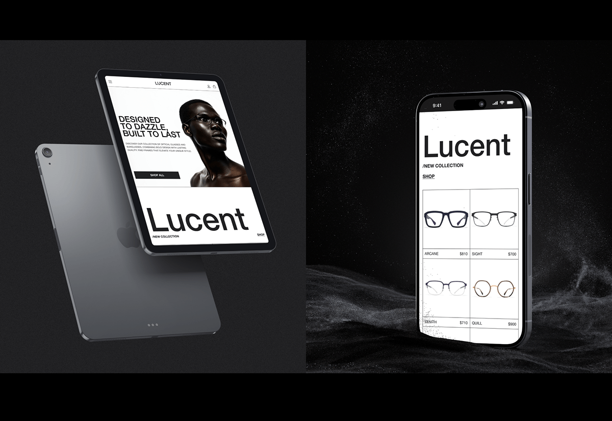 LUCENT | Интернет-магазин премиальных очков — Изображение №9 — Интерфейсы на Dprofile