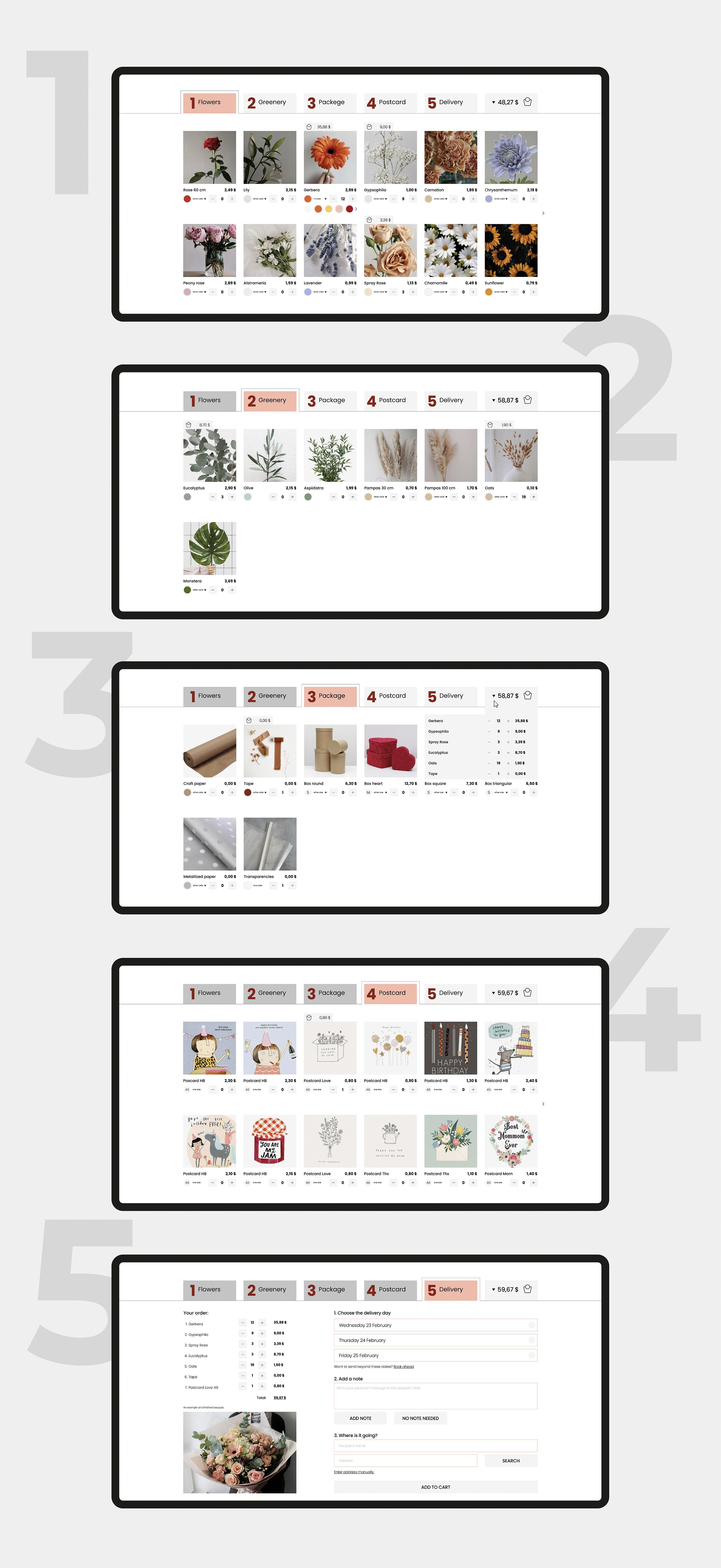 UX/UI Website Flower Shop — Изображение №6 — Интерфейсы на Dprofile