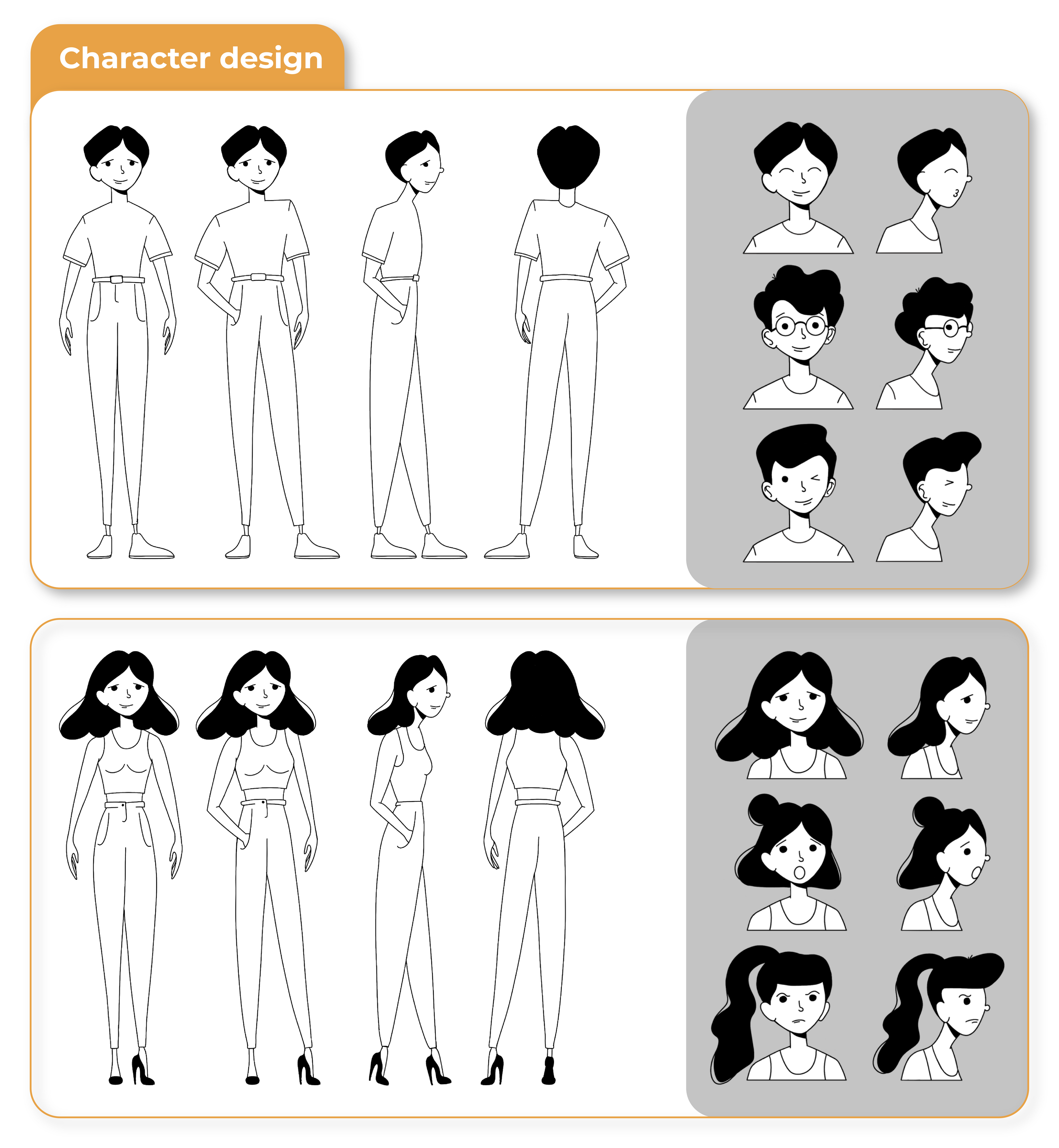 Flat character illustration — Изображение №2 — Иллюстрация на Dprofile