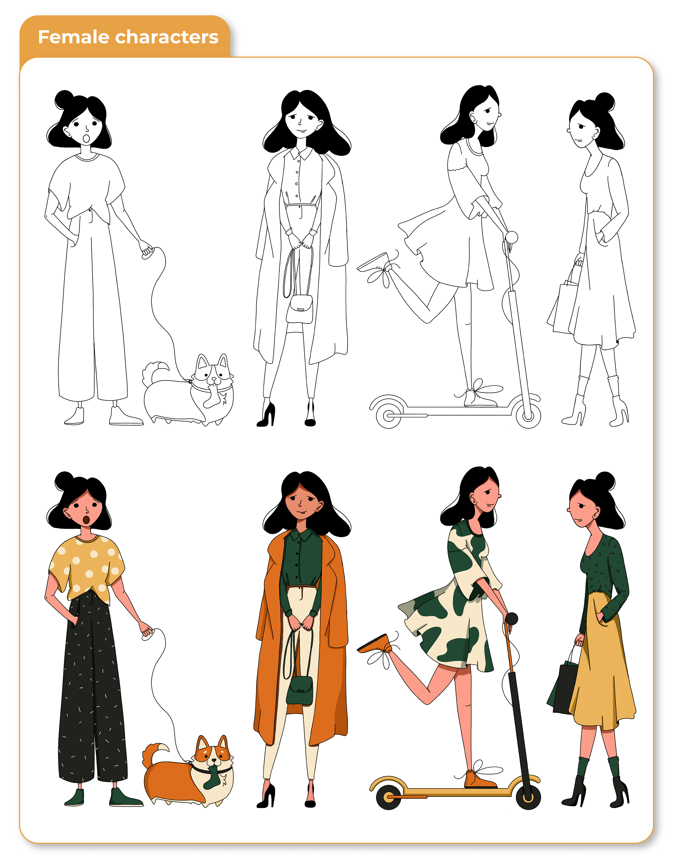 Flat character illustration — Изображение №5 — Иллюстрация на Dprofile