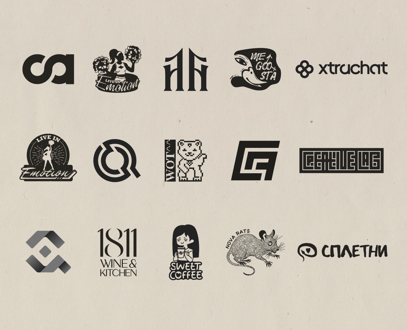 Logos & Marks 2025 vol.1 — Брендинг, Графика на Dprofile