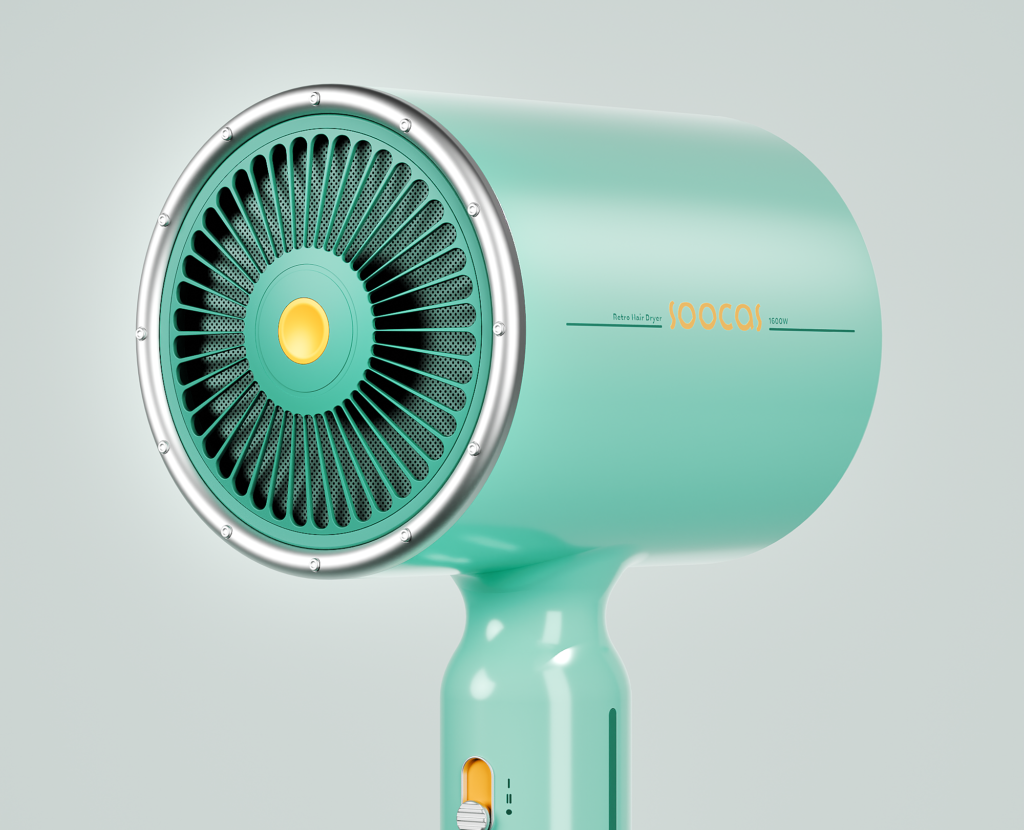 Фен в ретро стиле - Product Render на Dprofile