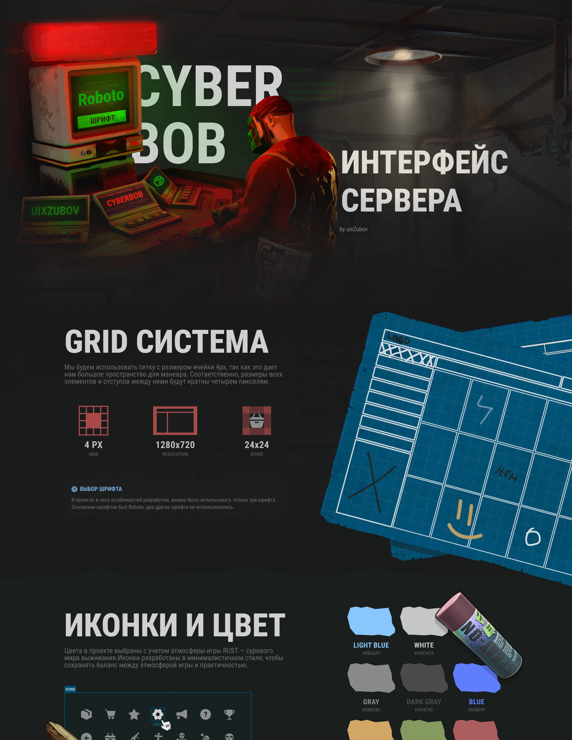 Игровой проект. Интерфейс для сервера RUST — Изображение №1 — Интерфейсы на Dprofile