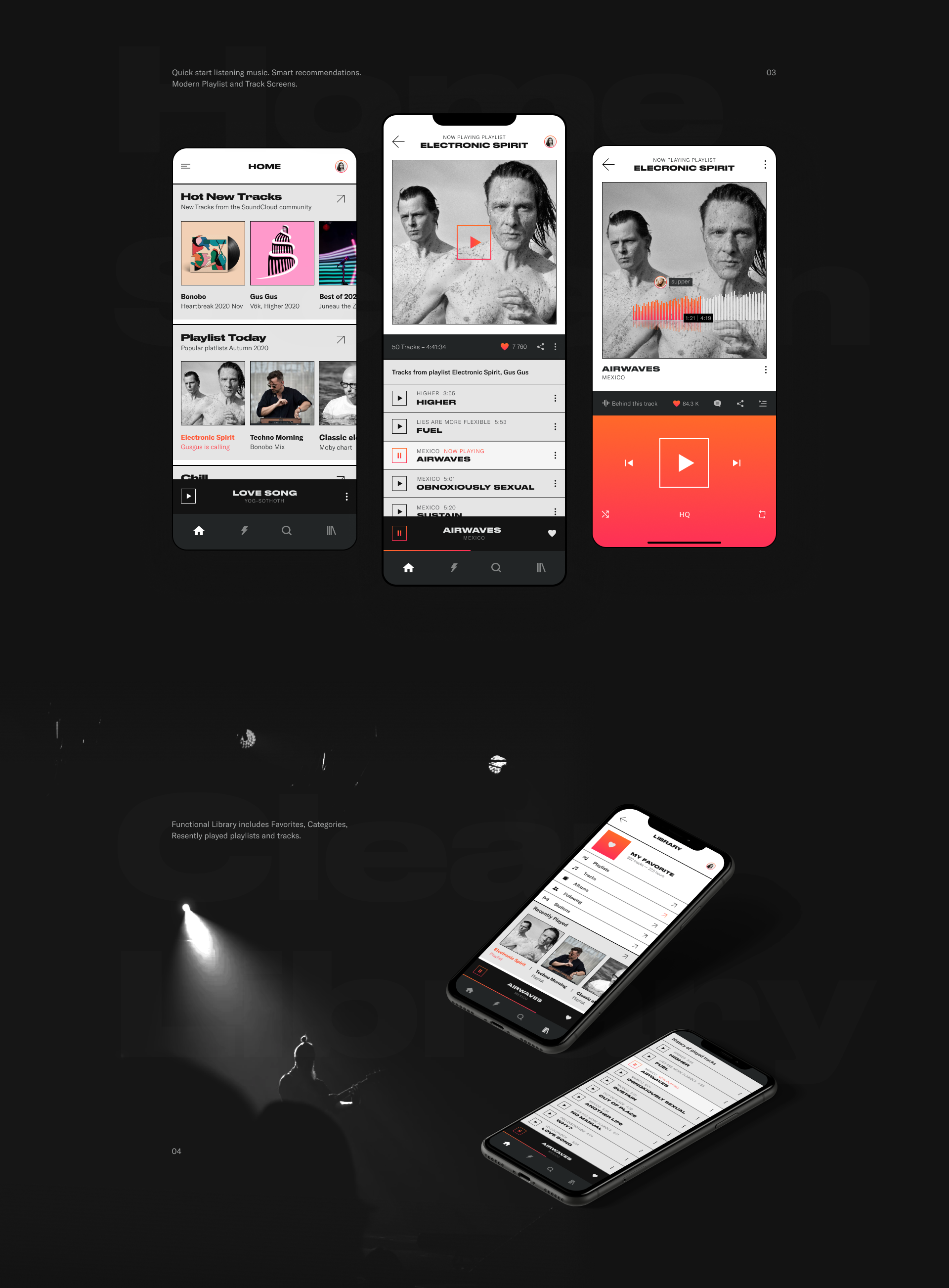 SoundCloud Redesign Mobile App Concept — Изображение №4 — Интерфейсы, Брендинг на Dprofile