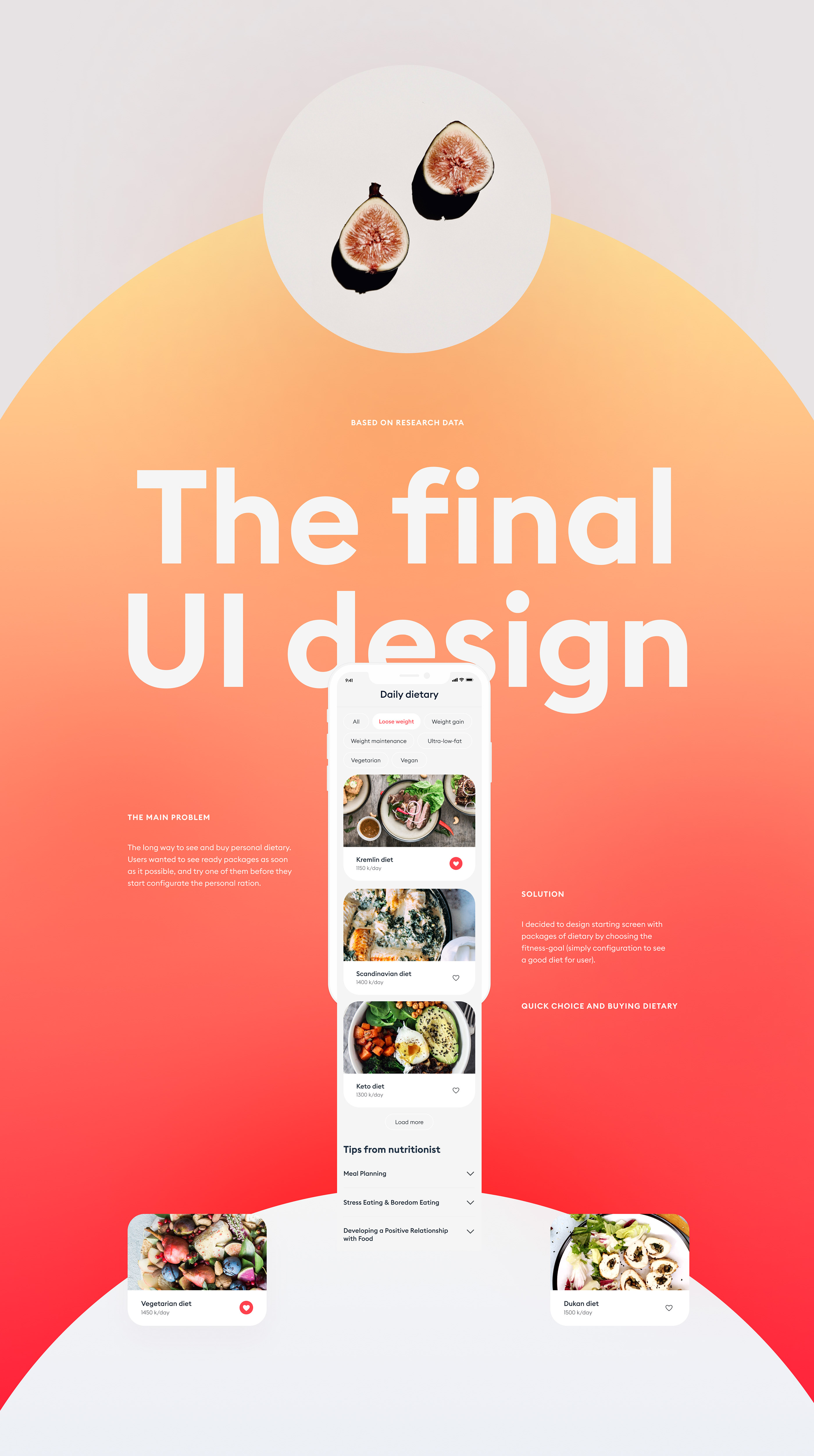 Food & Fitness mobile app ux ui — Изображение №7 — Интерфейсы на Dprofile