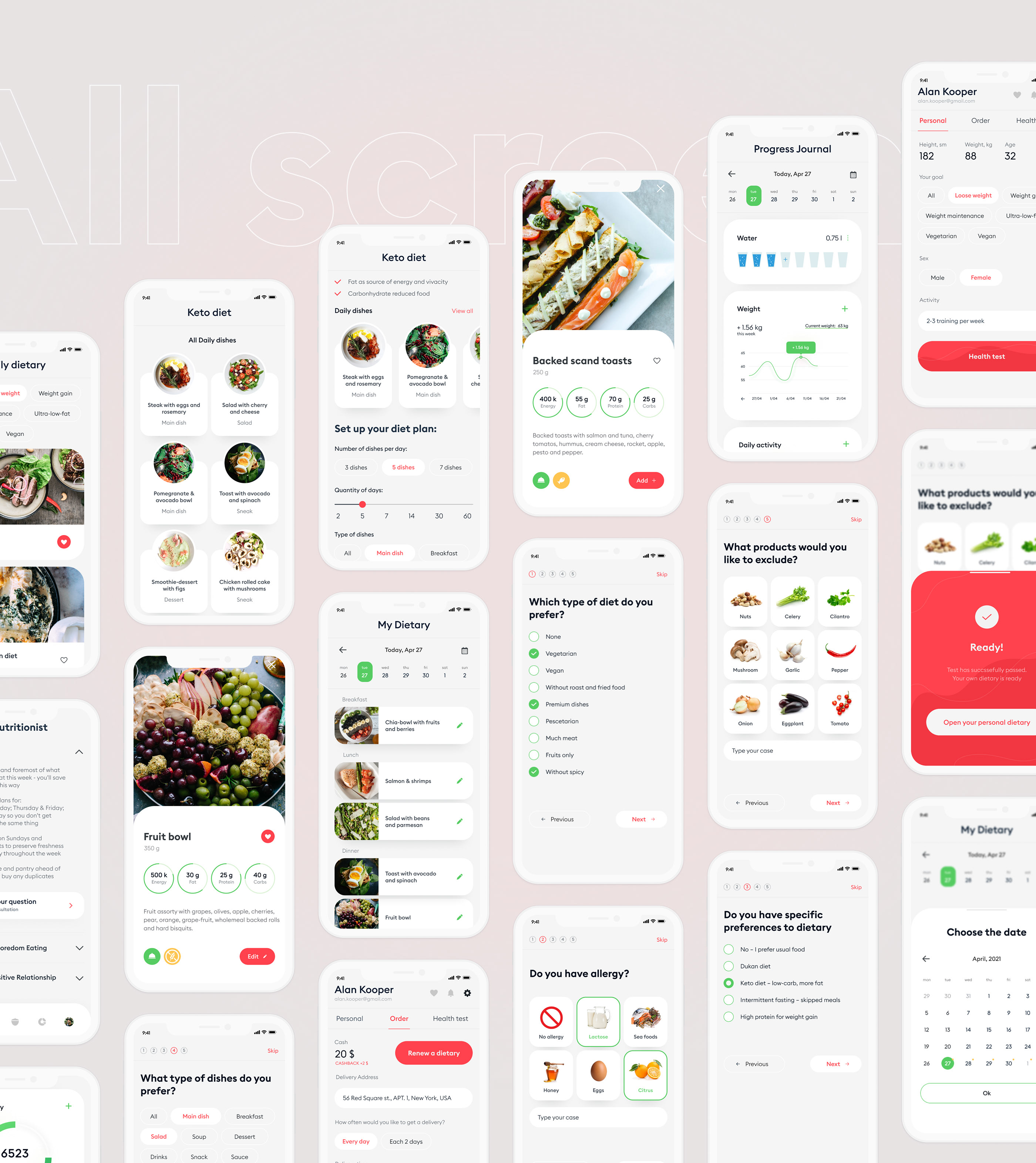 Food & Fitness mobile app ux ui — Изображение №11 — Интерфейсы на Dprofile