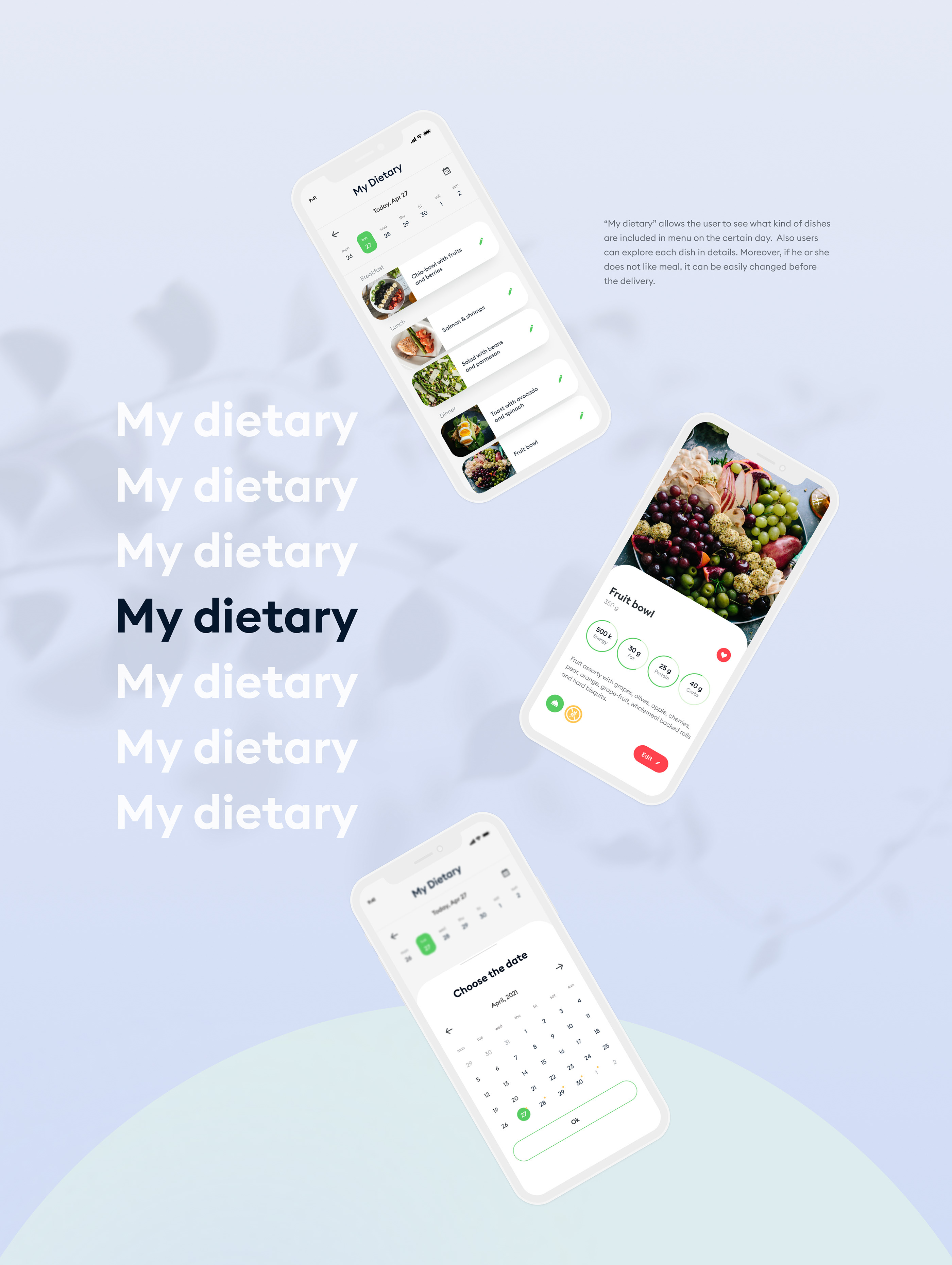 Food & Fitness mobile app ux ui — Изображение №8 — Интерфейсы на Dprofile