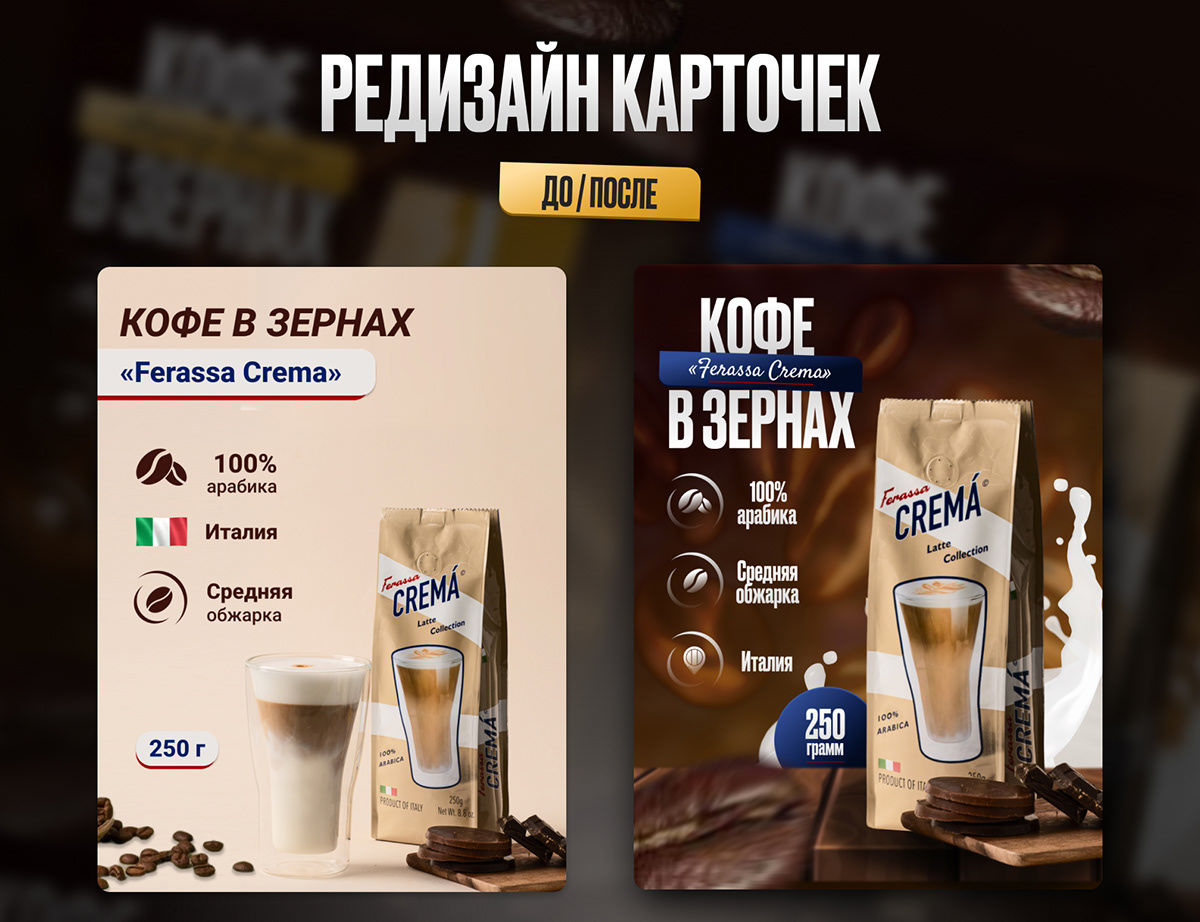 Инфографика/Дизайн карточек для WILDBERRIES OZON/кофе — Изображение №3 — Маркетинг на Dprofile