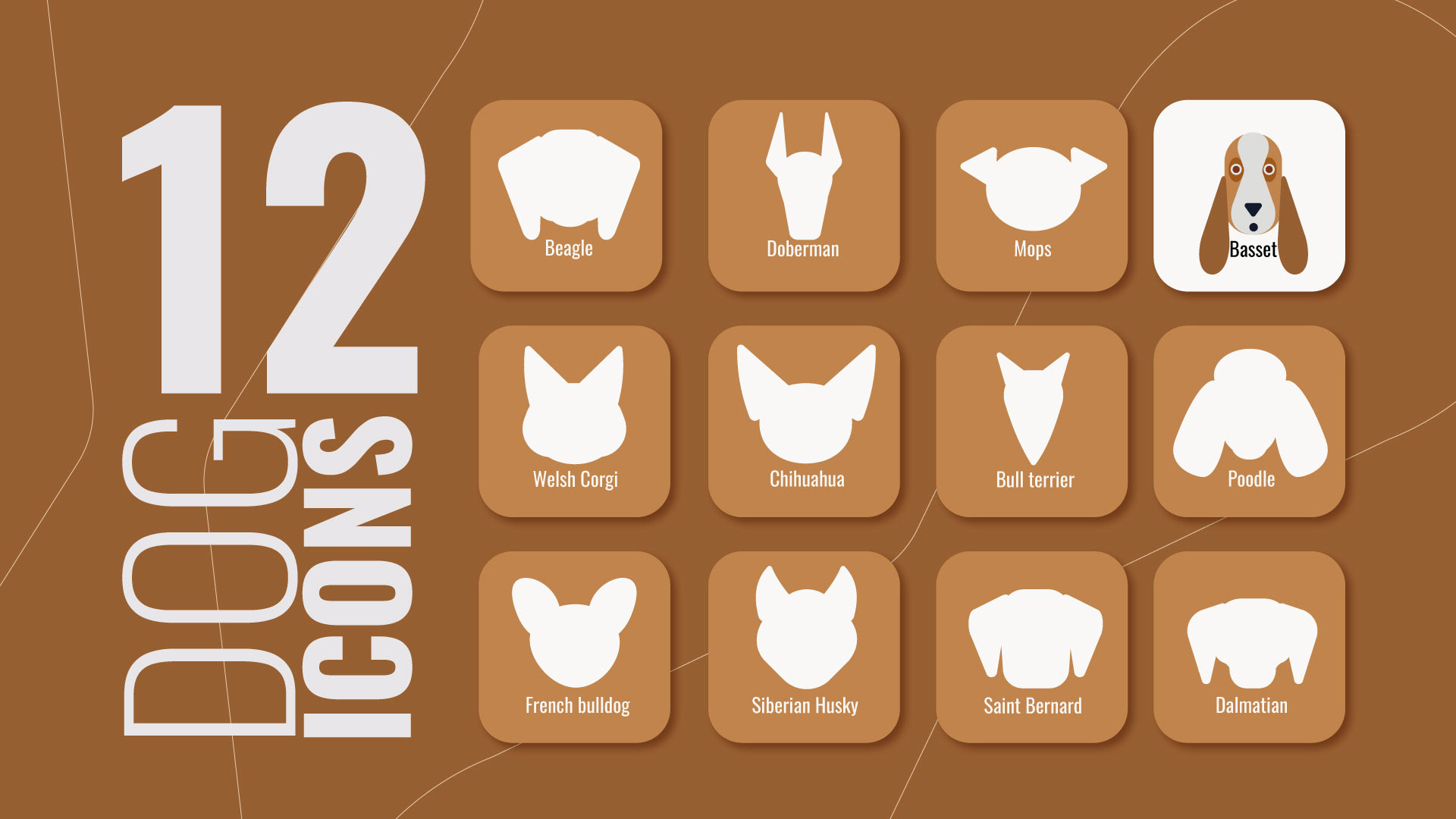 12 DOG ICONS — Изображение №8 — Иллюстрация, Графика на Dprofile