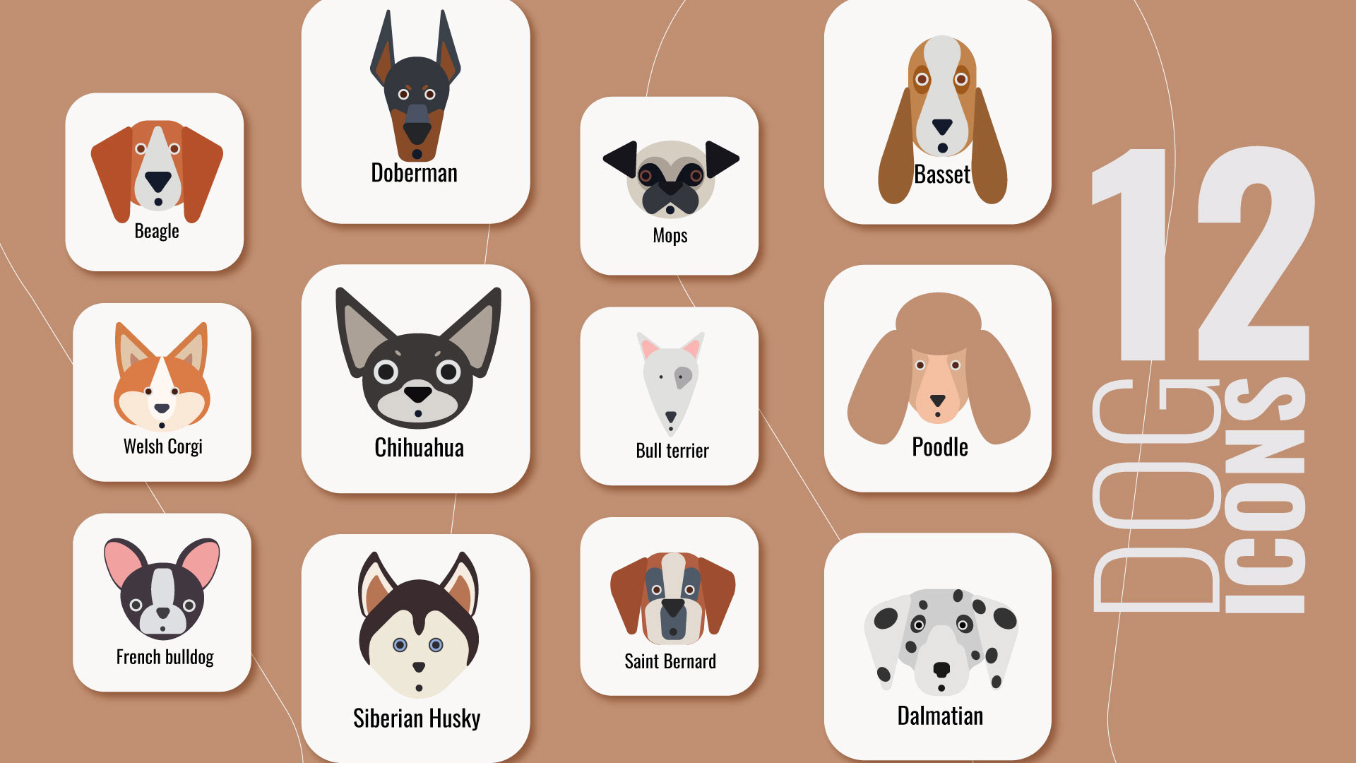 12 DOG ICONS — Изображение №7 — Иллюстрация, Графика на Dprofile