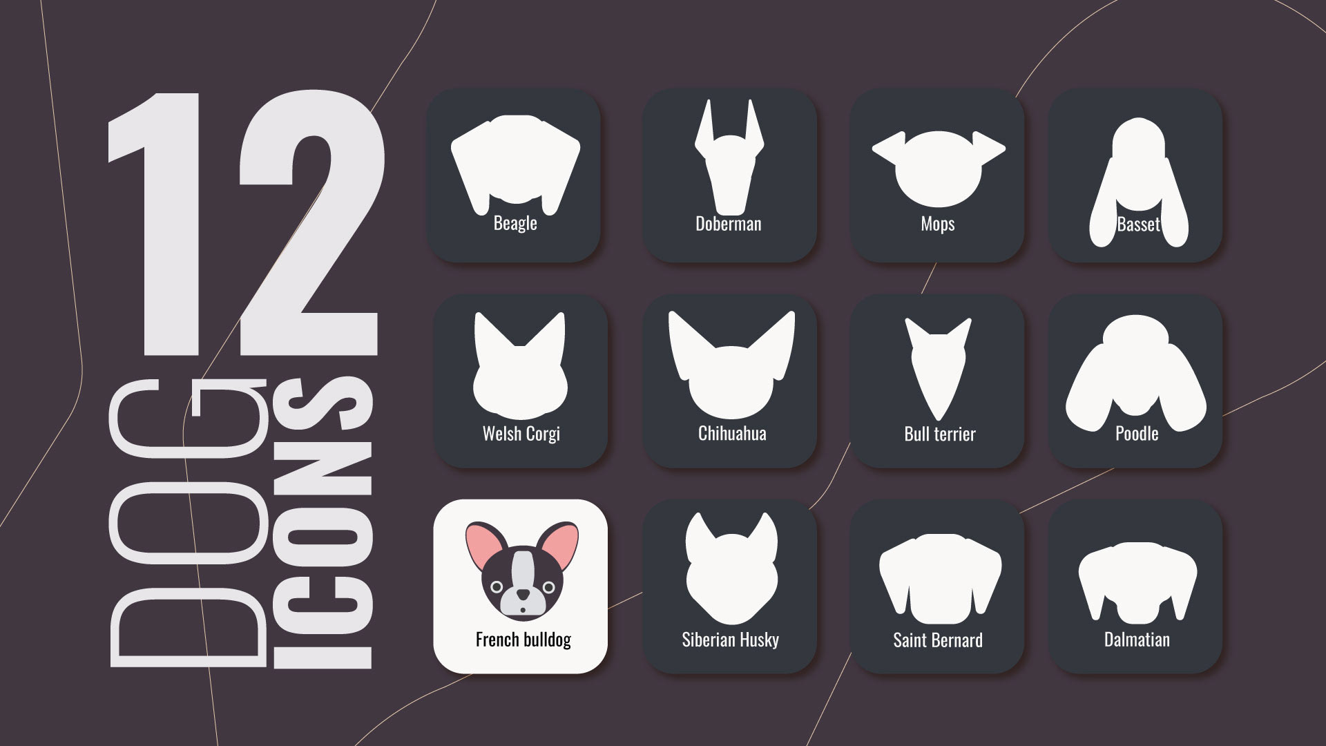 12 DOG ICONS — Изображение №4 — Иллюстрация, Графика на Dprofile