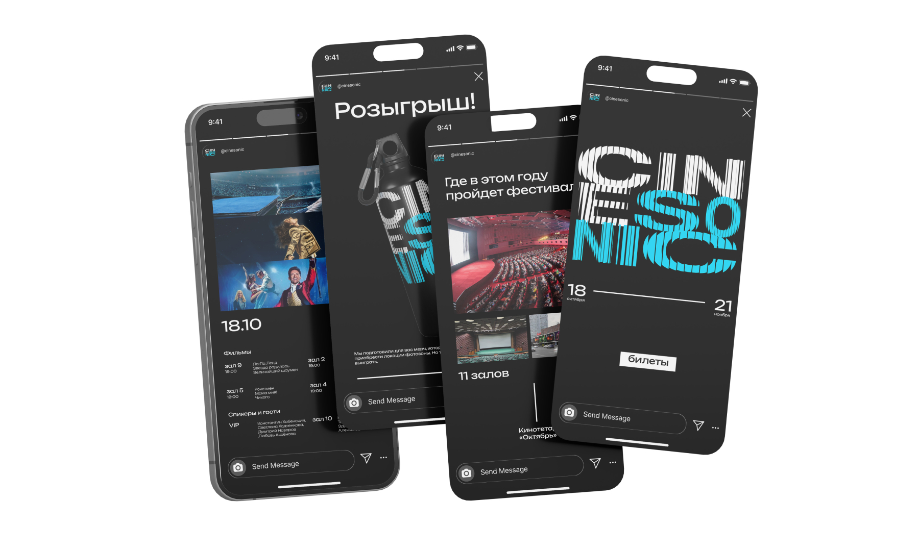 CINESONIC — фестиваль музыкального кино — Изображение №6 — Брендинг, Графика на Dprofile