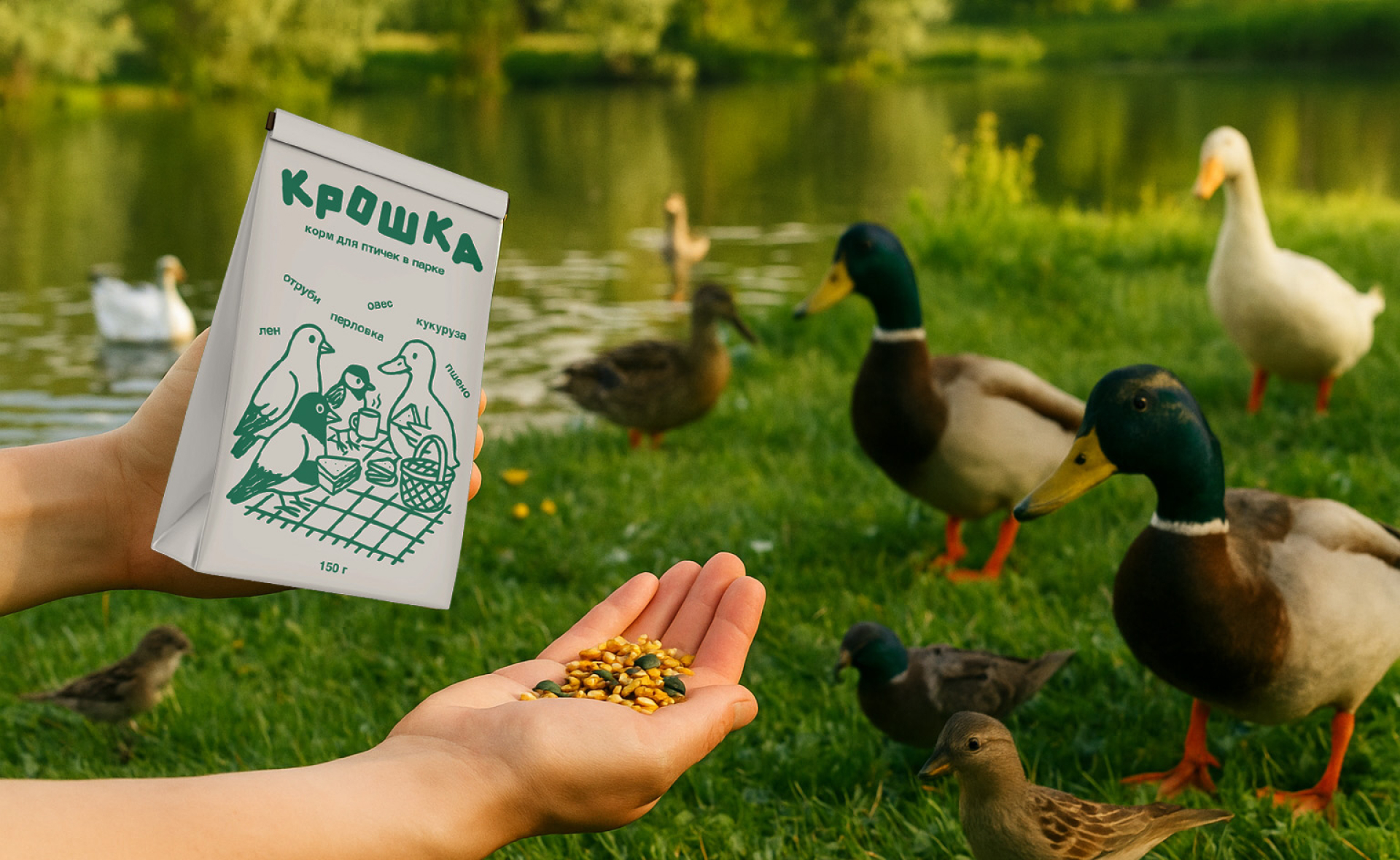 Крошка — корм для птиц — Изображение №3 — Брендинг, Графика на Dprofile
