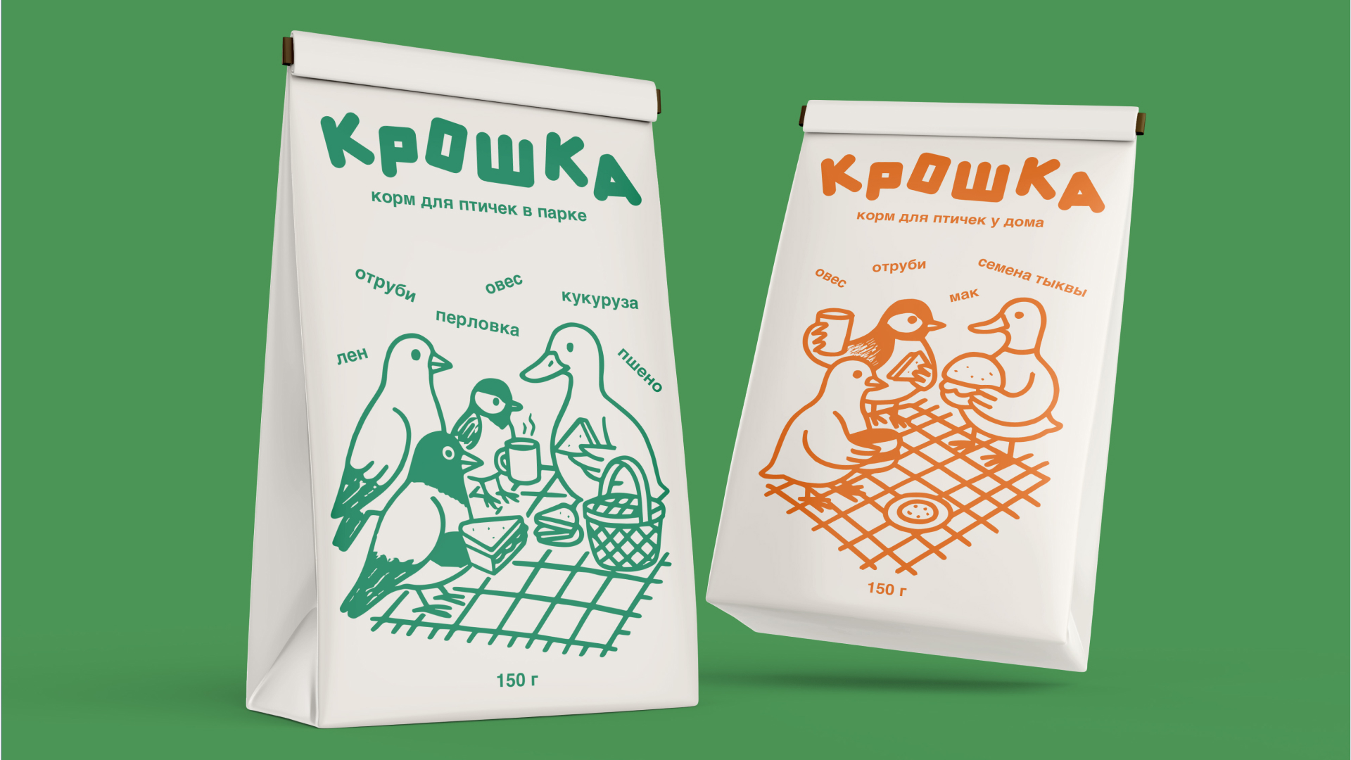 Крошка — корм для птиц — Изображение №4 — Брендинг, Графика на Dprofile