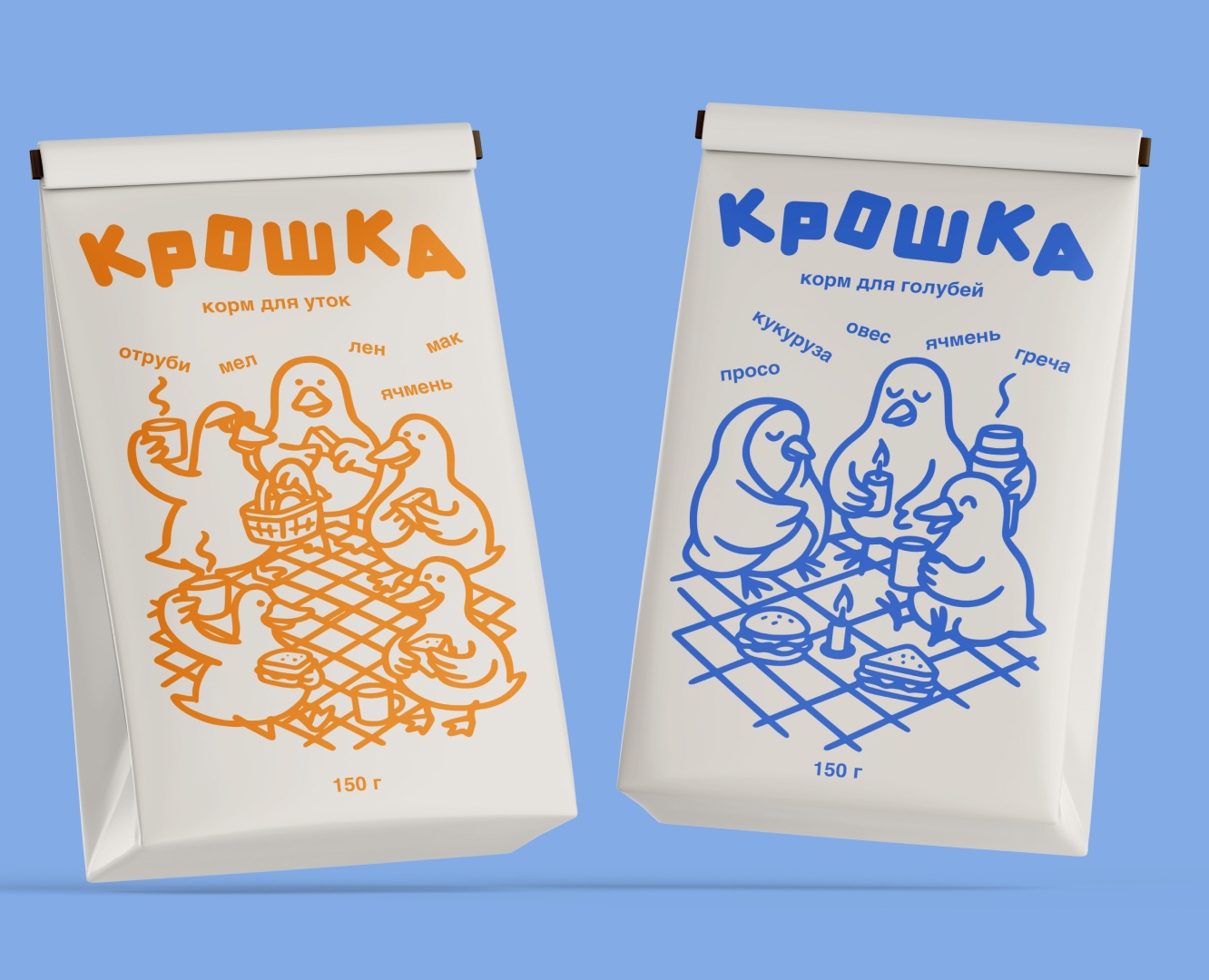 Крошка — корм для птиц — Брендинг, Графика на Dprofile