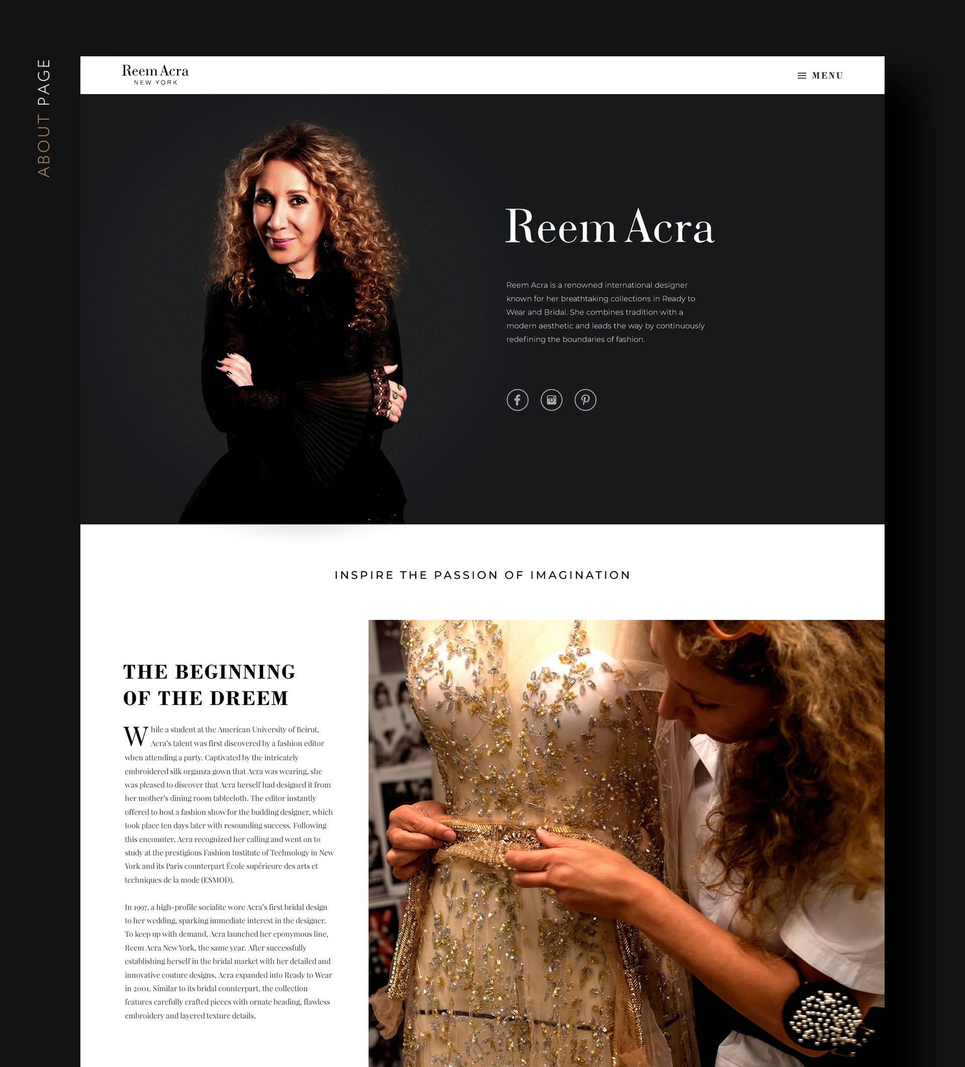 Reem Acra New York — Изображение №7 — Интерфейсы на Dprofile