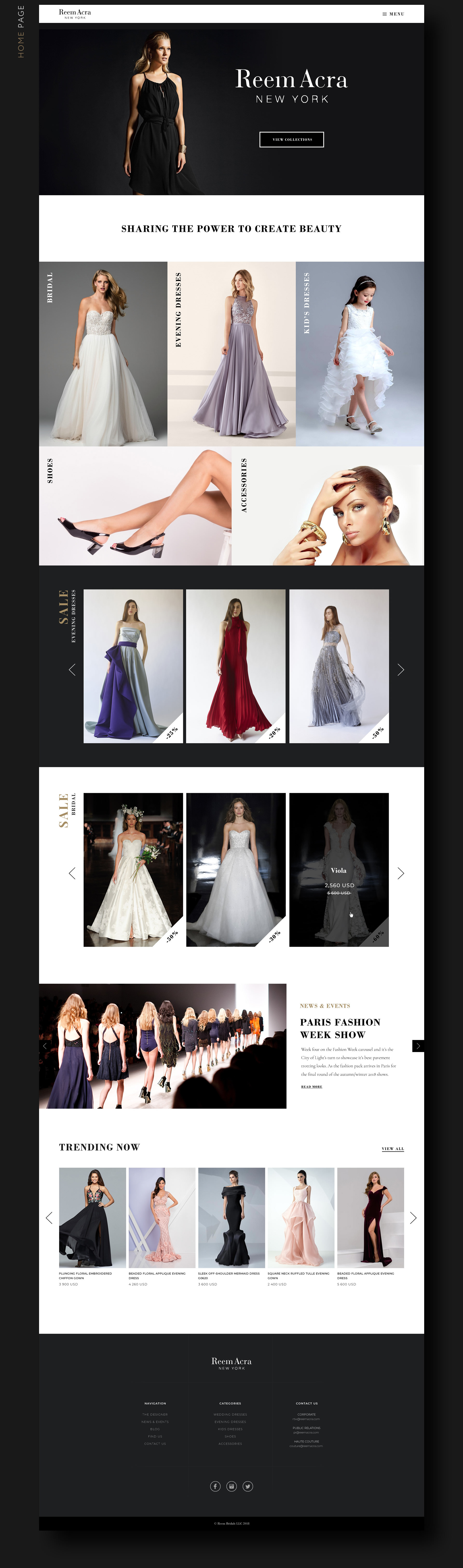 Reem Acra New York — Изображение №6 — Интерфейсы на Dprofile