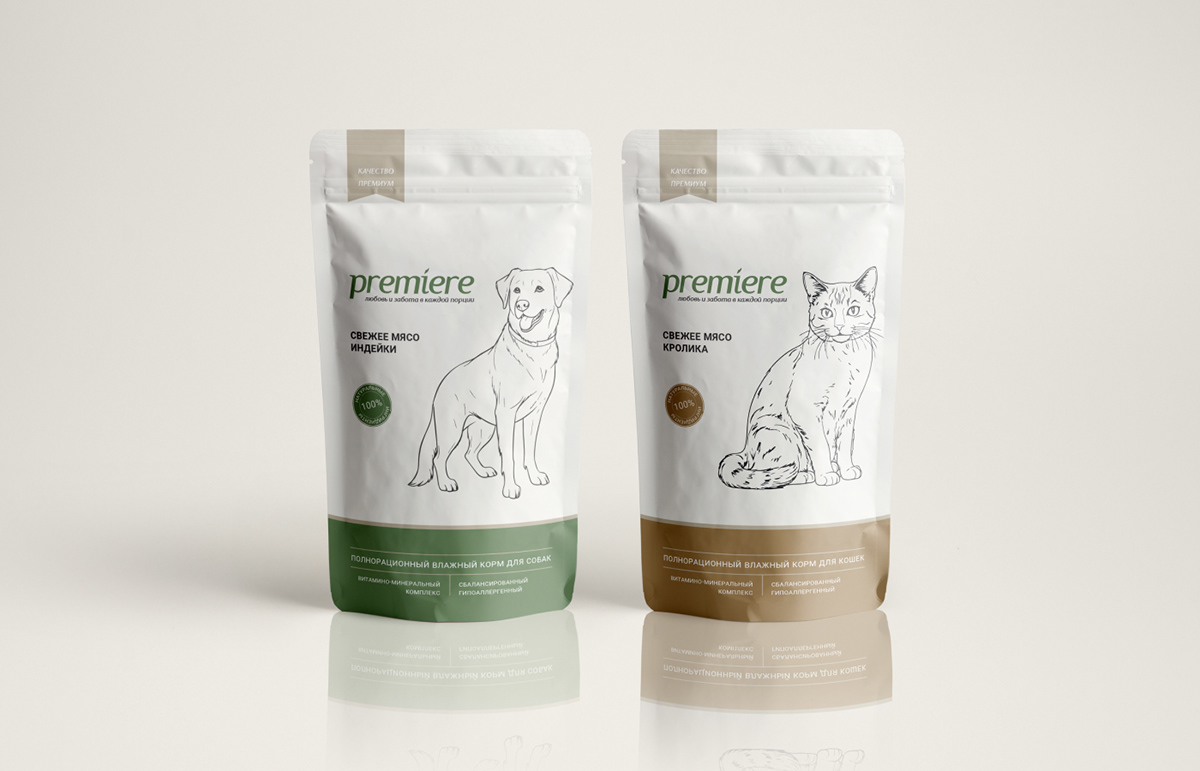 Premiere—логотип & дизайн упаковки корма — Изображение №9 — Брендинг на Dprofile