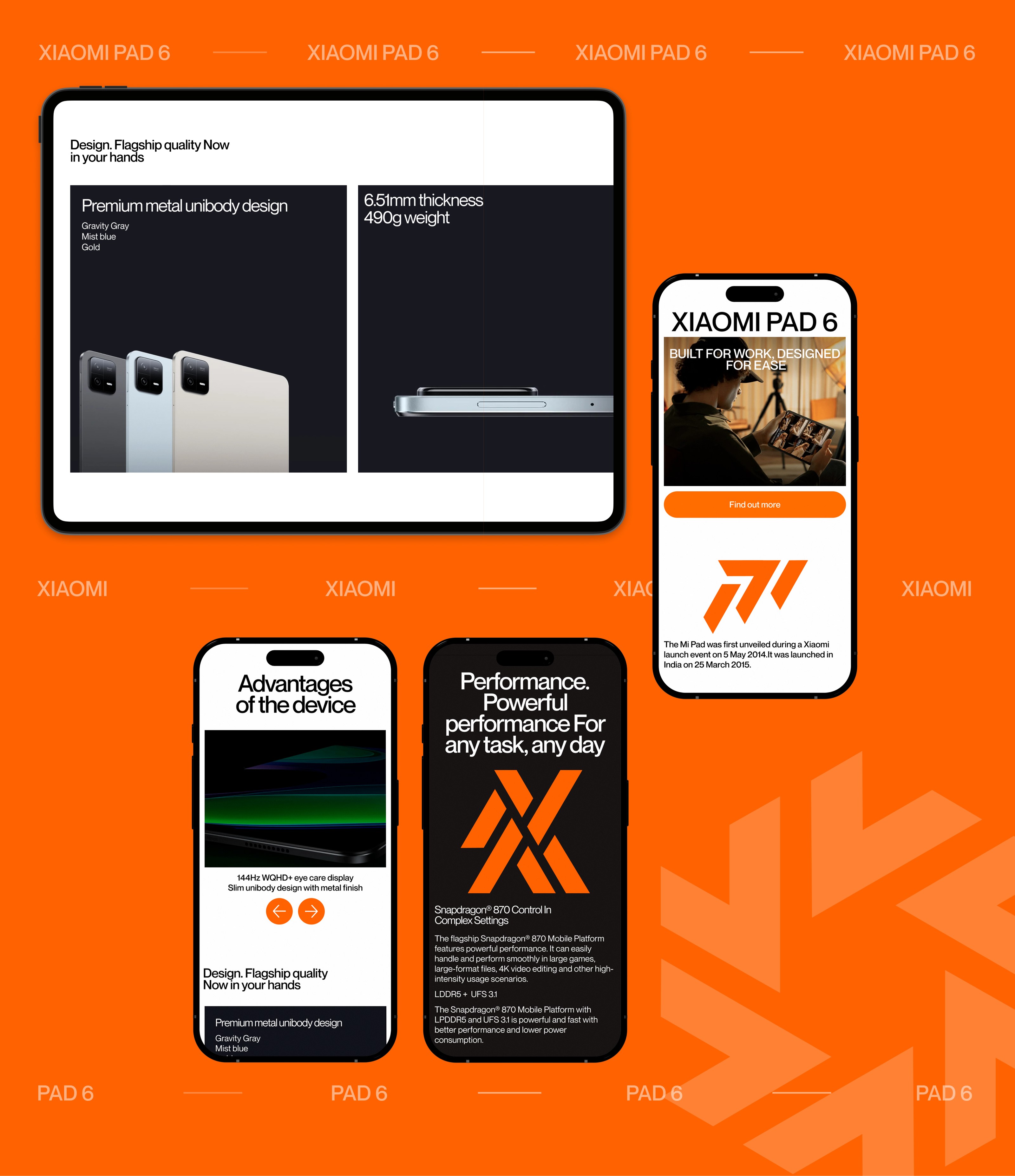XIAOMI PAD 6 | Landing page redesign — Изображение №5 — Интерфейсы на Dprofile