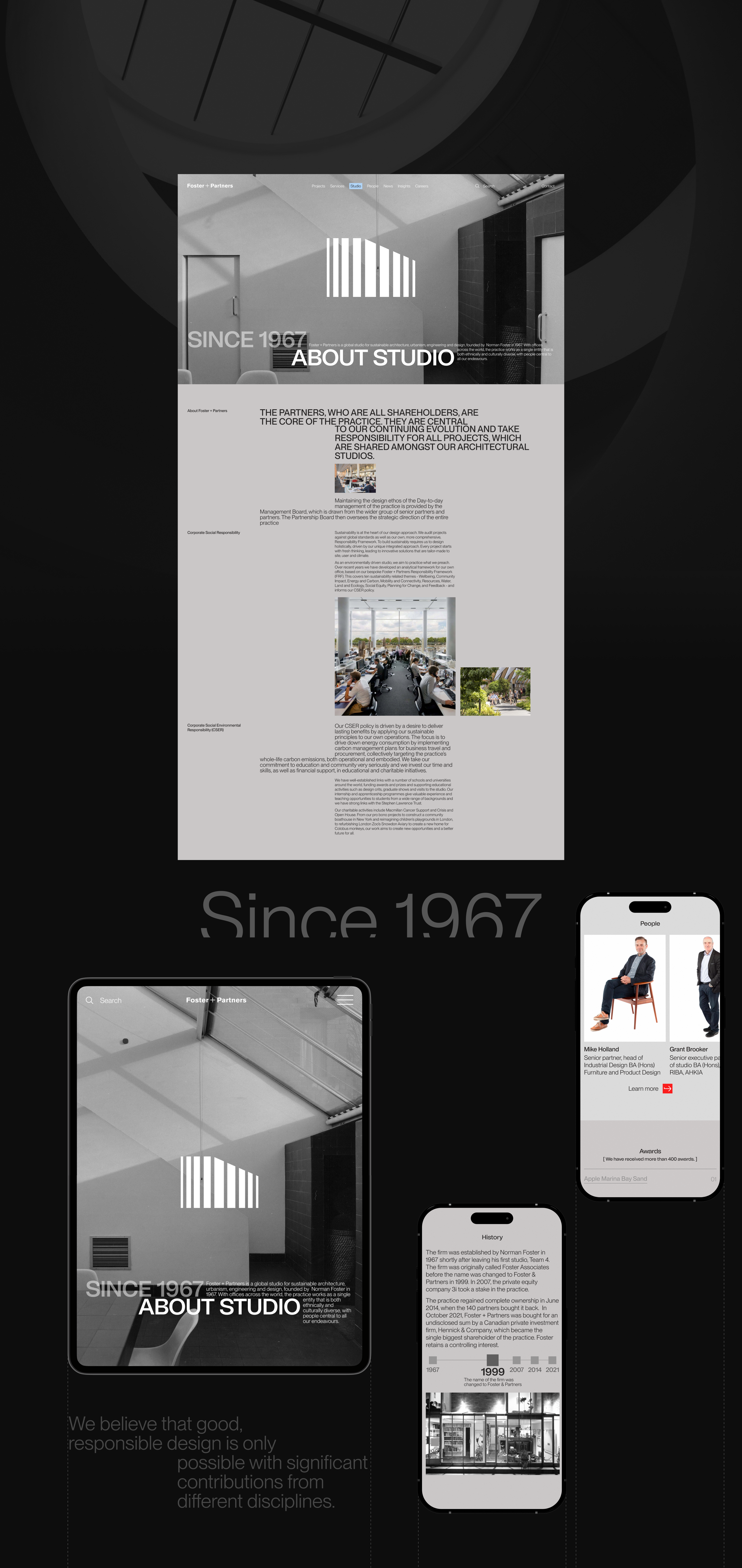 Foster and Partners | Corporate website redesign — Изображение №11 — Интерфейсы на Dprofile