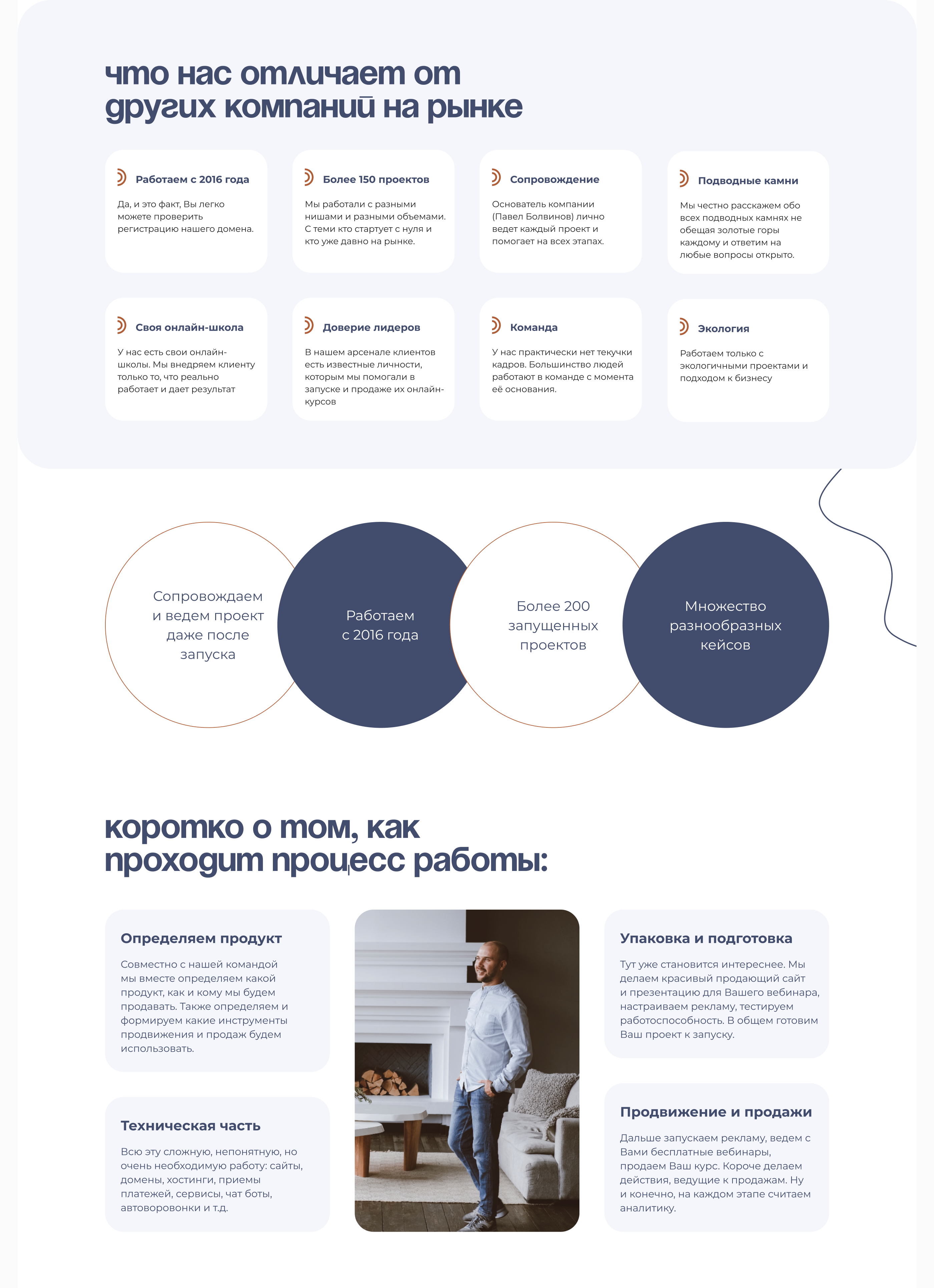Landing page | Дизайн сайта по запуску онлайн-школ — Изображение №3 — Интерфейсы, Брендинг на Dprofile
