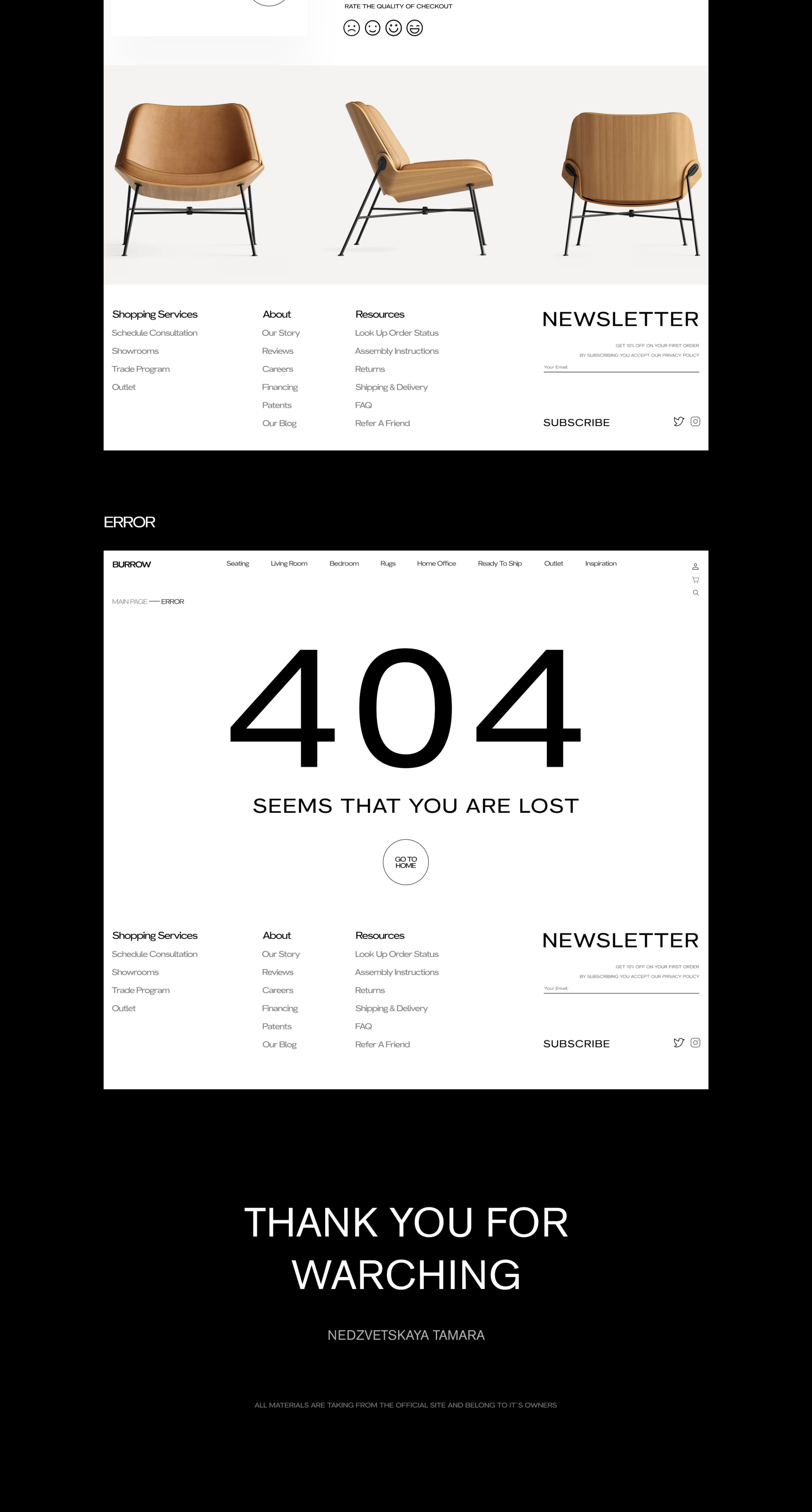Redesign website | BURROW — Изображение №9 — Интерфейсы, Маркетинг на Dprofile