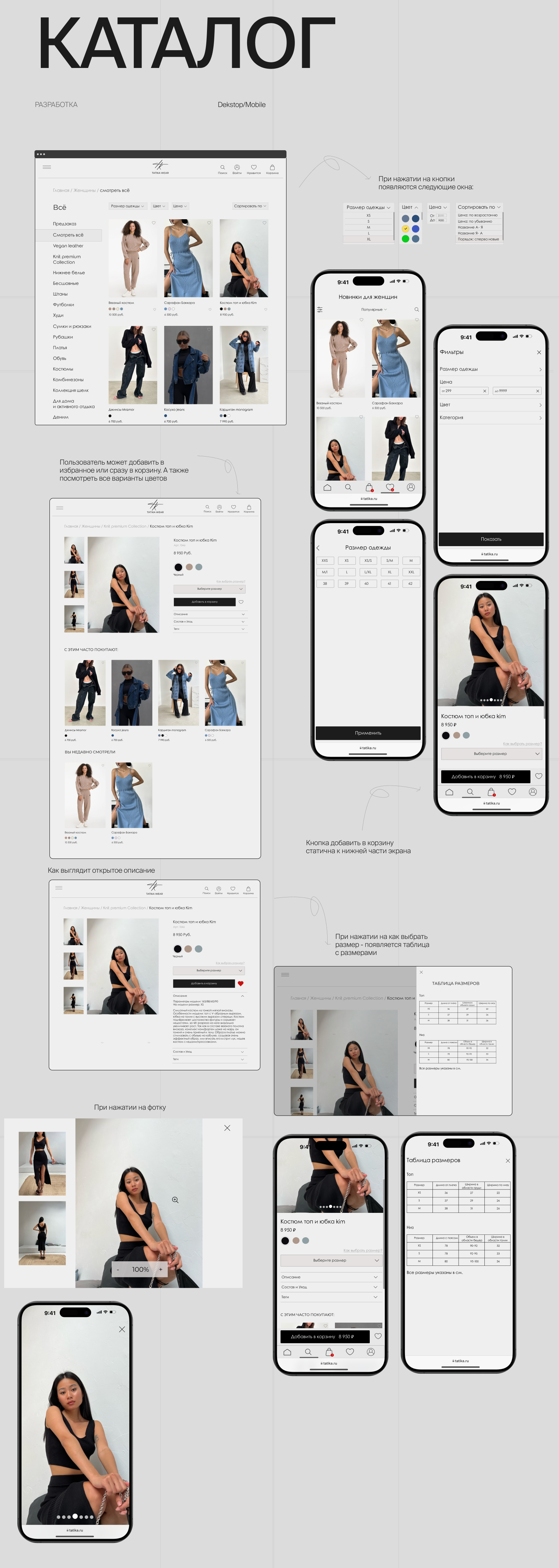 TATIKA WEAR ИНТЕРНЕТ МАГАЗИН — Изображение №6 — Интерфейсы на Dprofile