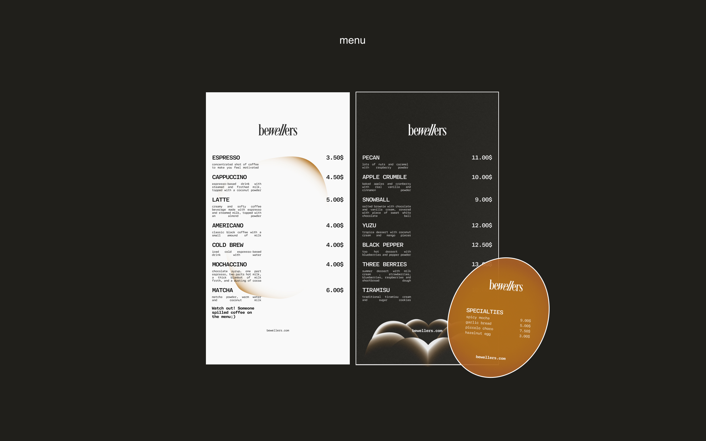 BEWELLERS CAFE | BRANDING — Изображение №12 — Брендинг, Графика на Dprofile